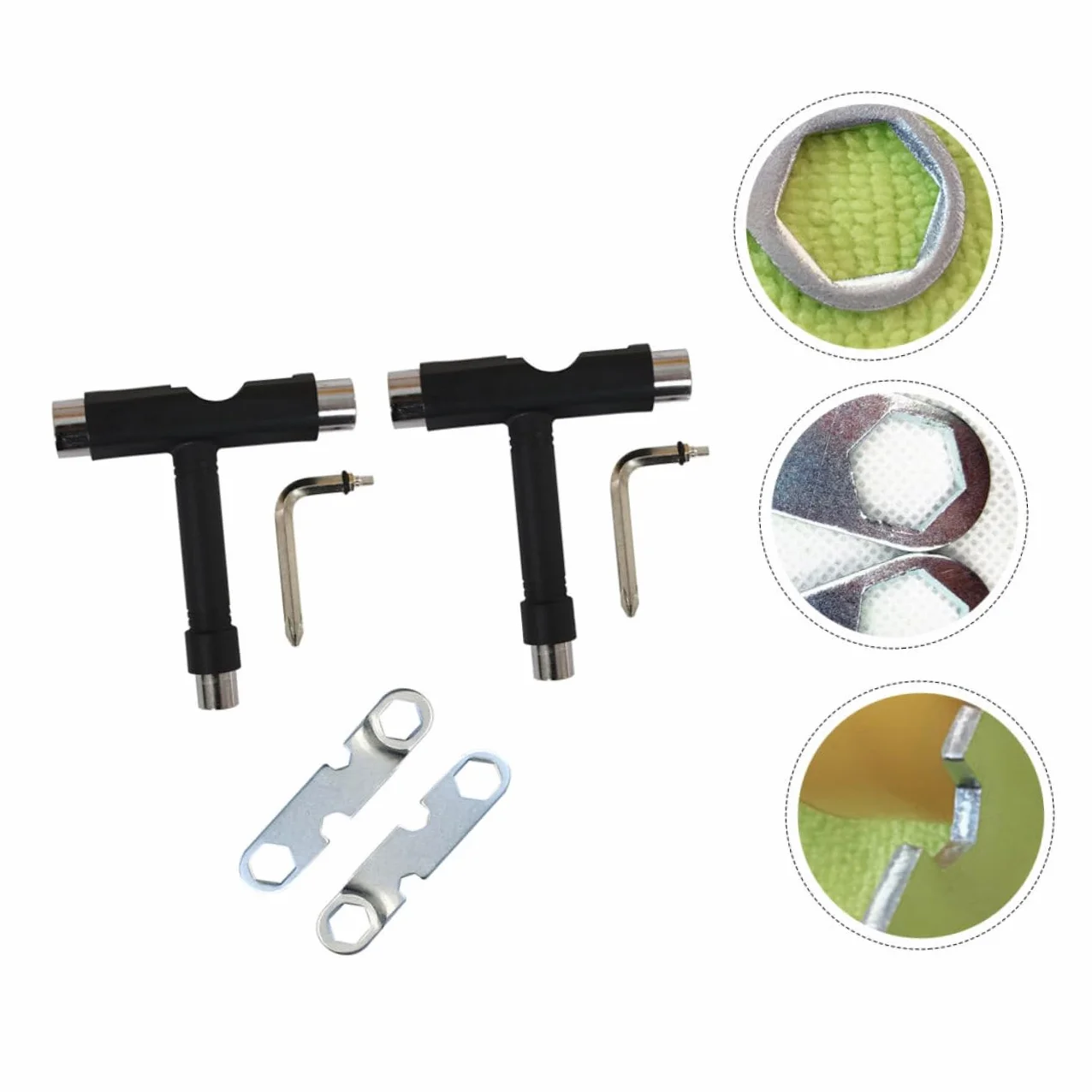 Abaodam 4 Pcs Clé Allen pour Patin Outils de Skate Outil en T Portable Compact Design