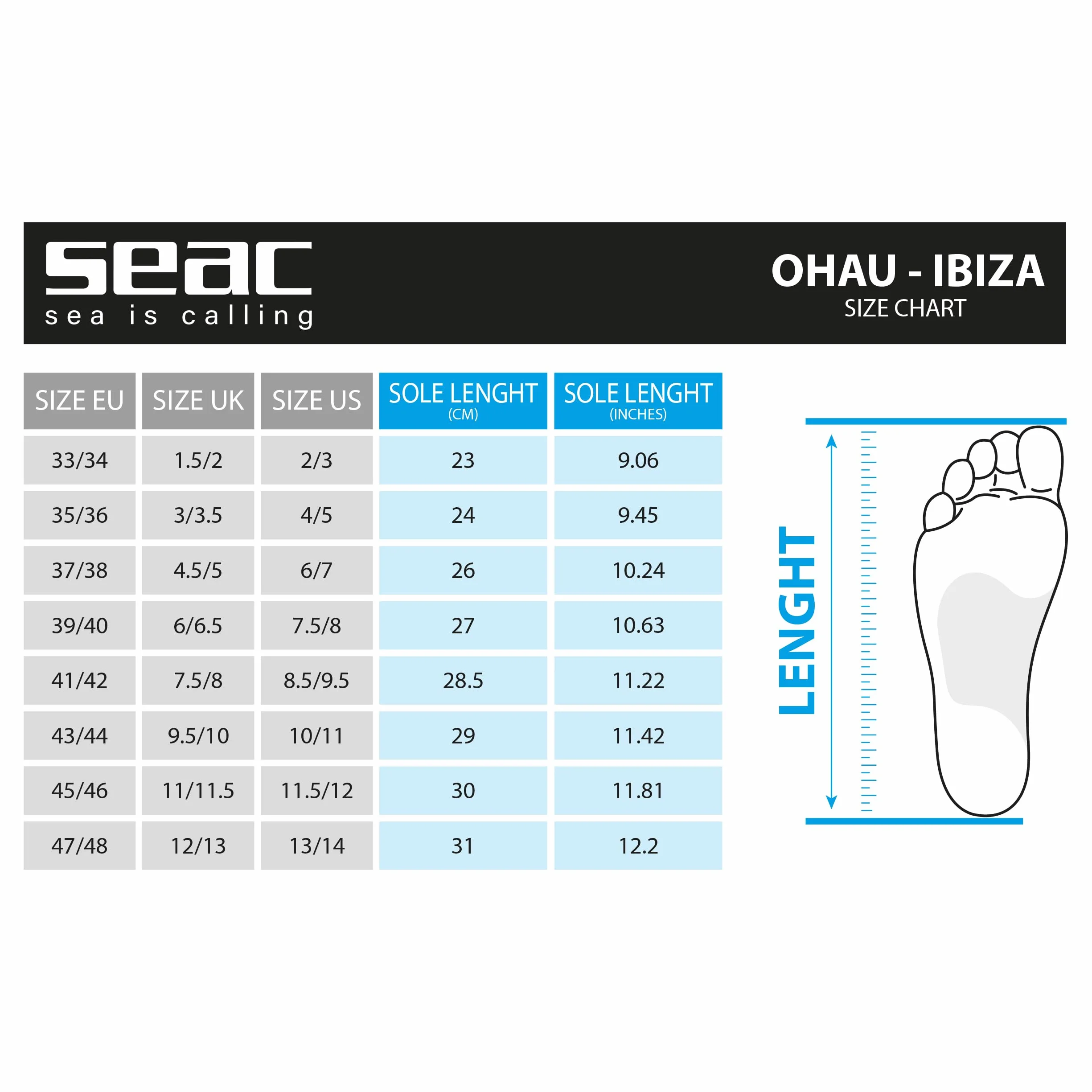 Seac Ohau Tongs en caoutchouc pour mer piscine plage bateau