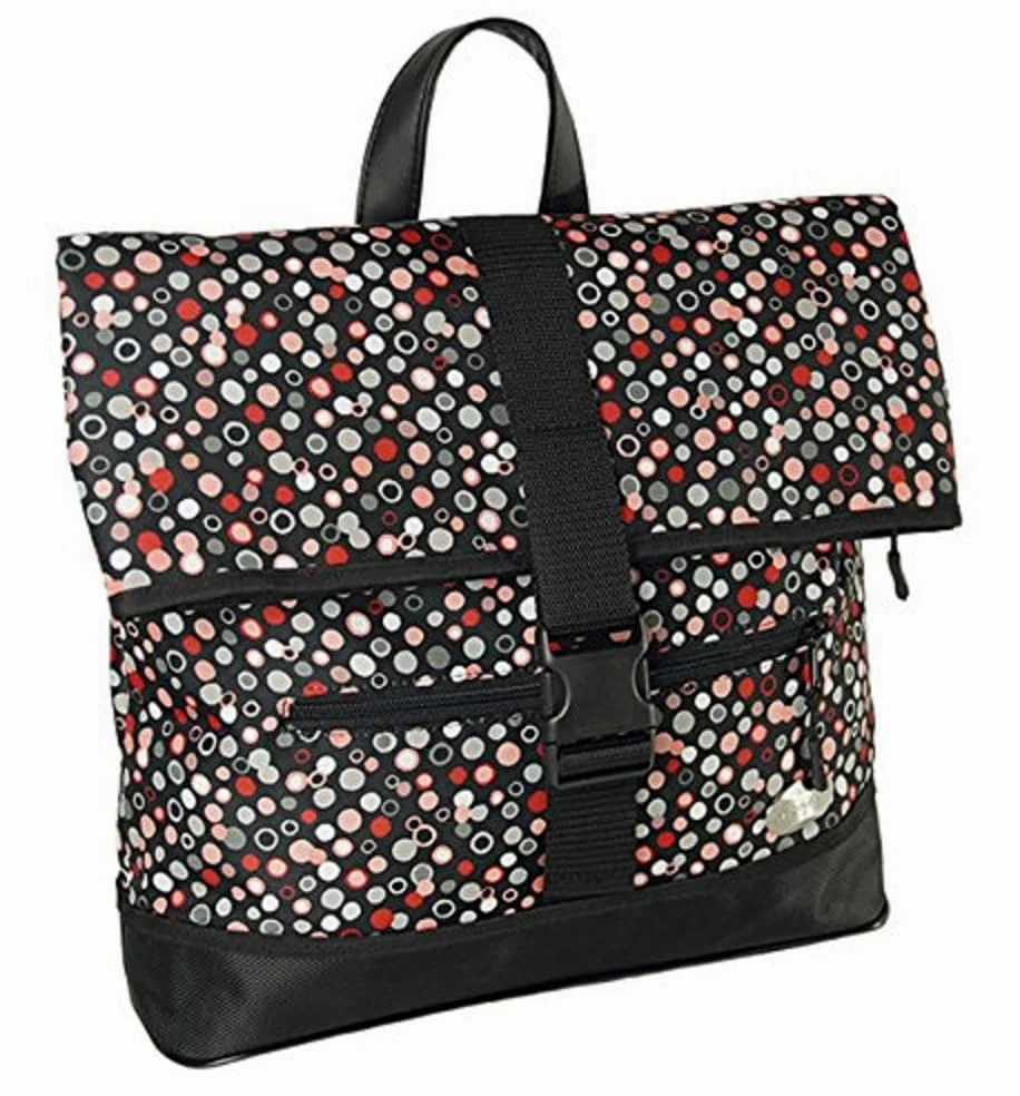 Haberland Sacoche de Guidon Melanie, Mixte, Melanie, Schwarz/Rot/Grau Punkte, 35 x 37 x 13 cm
