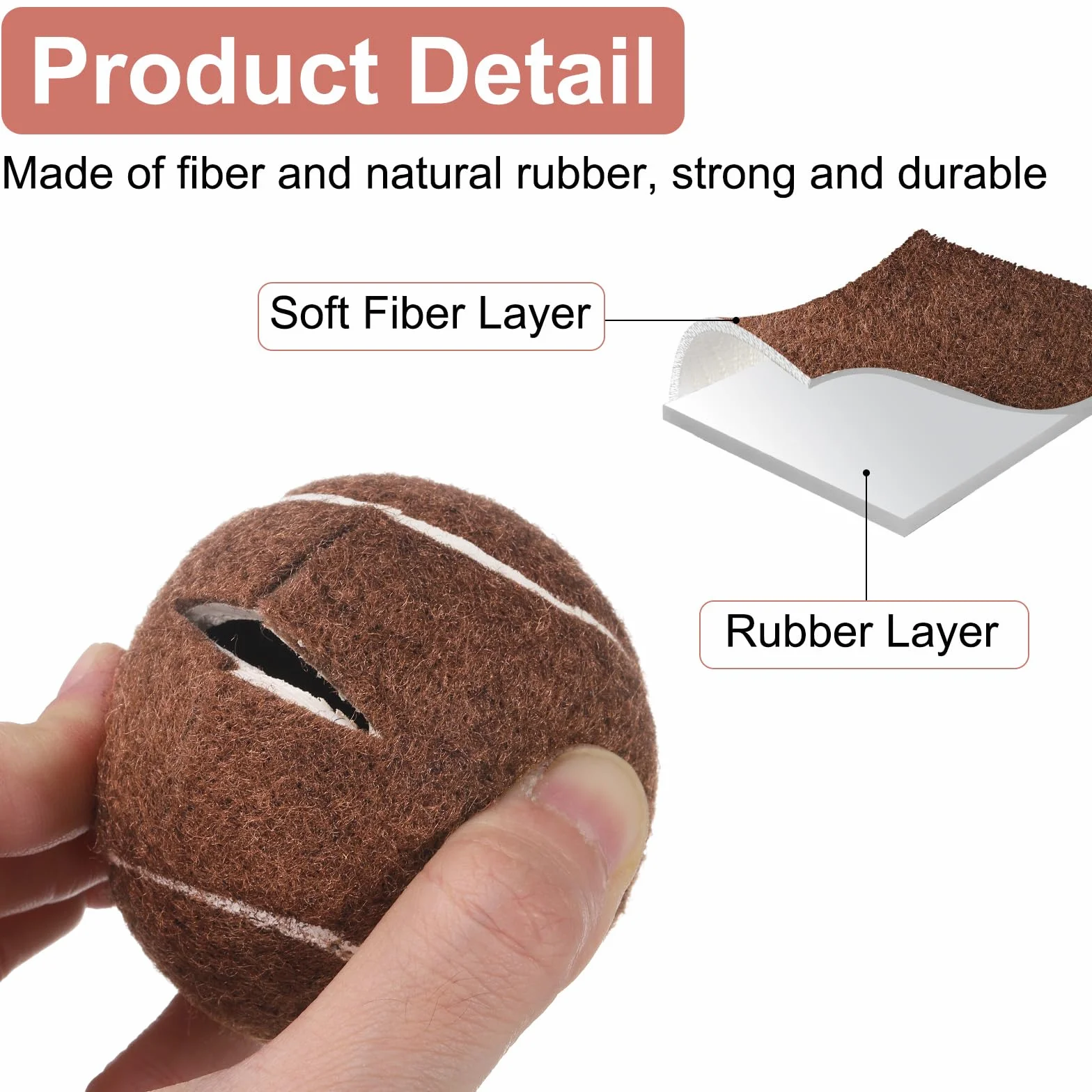 QUARKZMAN 12 Pièces Balles de Tennis Prédécoupées pour Déambulateurs, Protection de Sol, Marron