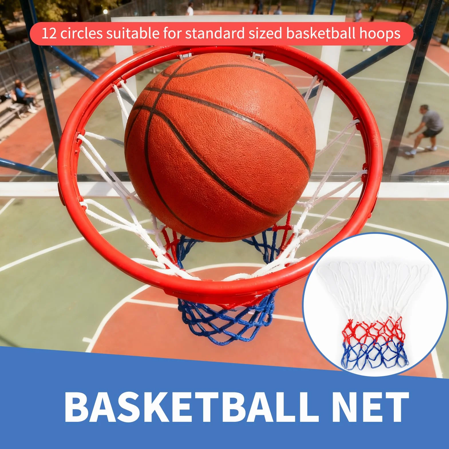 Filet Basket en Polyester, Filet Basket Exterieur, Remplacement Durable pour Panier Standard, Usage Intérieur et Extérieur