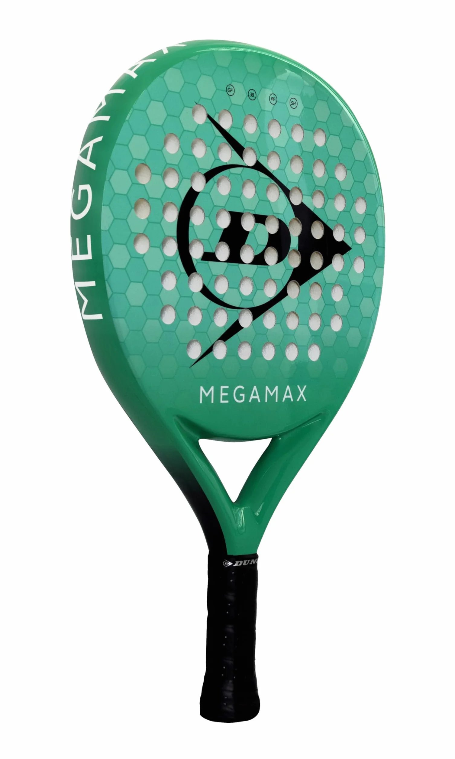 Raquette de Padel DUNLOP Megamax Argent Noir Vert Graphite Pro EVA