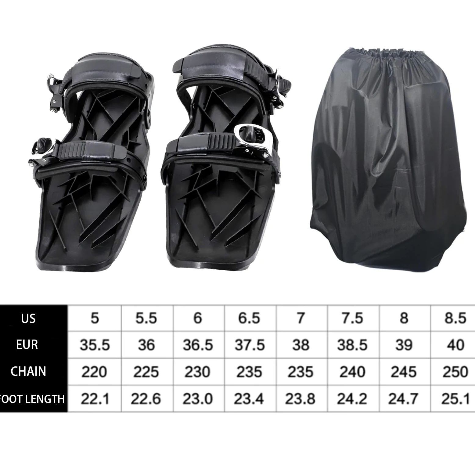 1 paire de raquettes à neige pour homme et enfant, légères, antidérapantes, réglables, avec sac à chaussures, boucle en acier inoxydable, outil de sport d'hiver pour parcs de neige, montagnes, neige