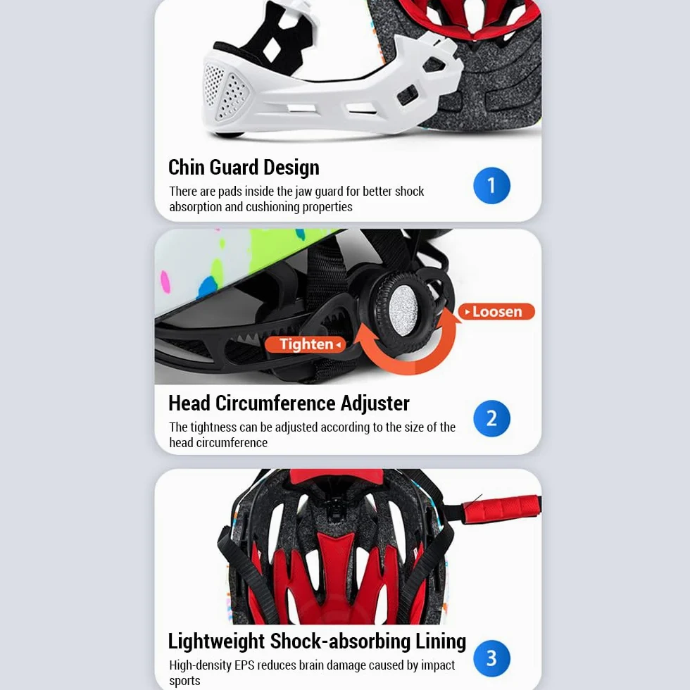 Casque de vélo réglable et respirant pour enfants avec lumière LED