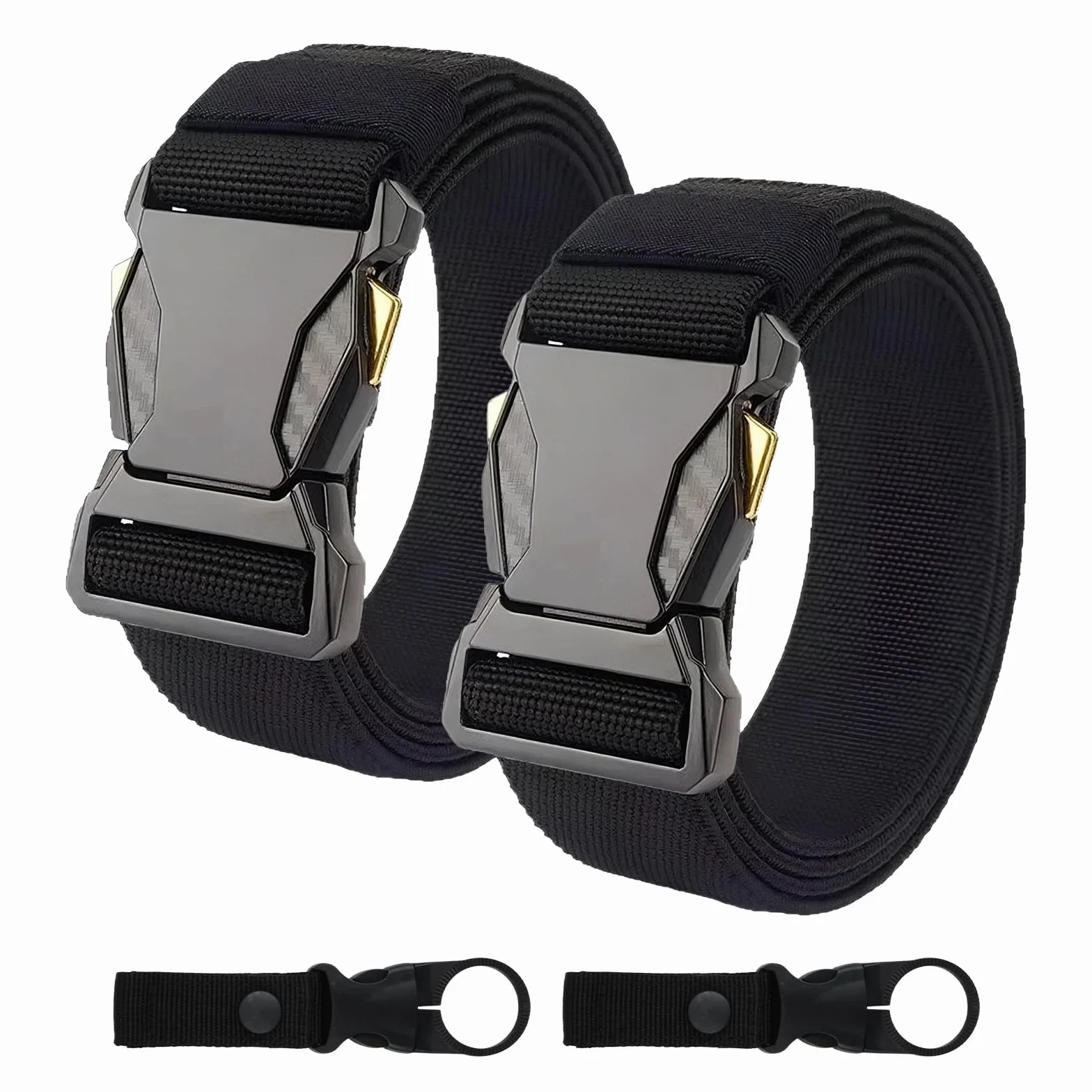 Ceinture Tactique Dégagement Rapide Boucle Métal 3,8 x 120cm Ajustable Pompier Gendarmerie