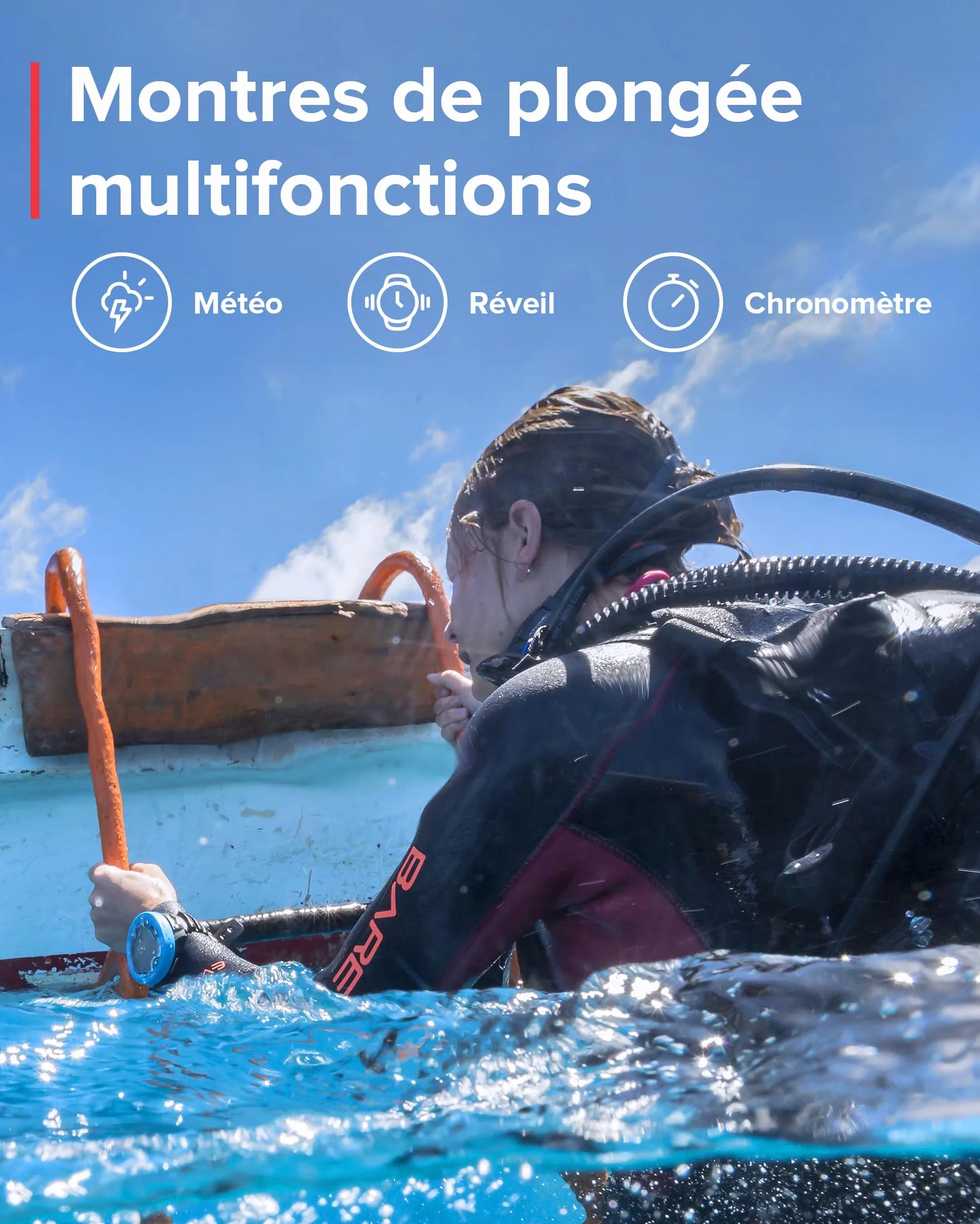 SUUNTO Zoop Novo Montre de Plongée Numérique Étanche 80 m Ordinateur sous-Marine