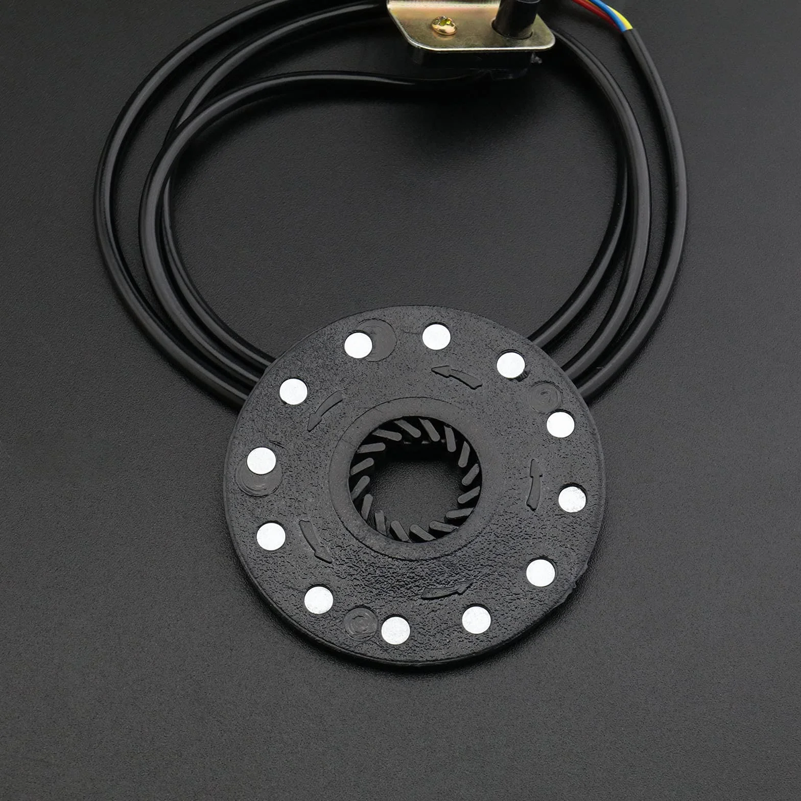 EMSea 12 Aimants Capteur de Vitesse avec Connecteur 3 Broches Mâle Câble 90cm pour Vélo Électrique