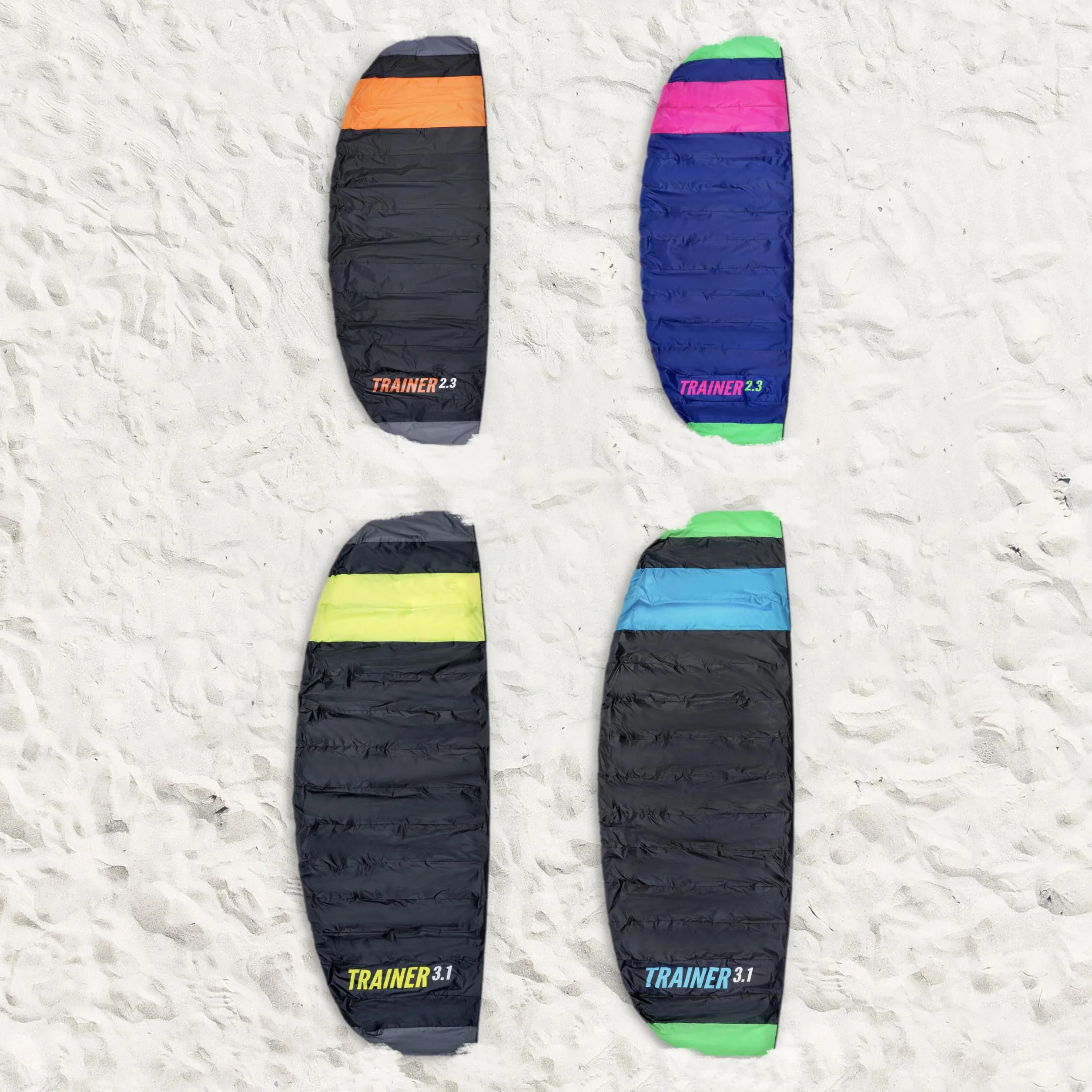 Wolkenstürmer Paraflex Trainer 2.3 Aile de Kitesurf Noir/Orange 3 Lignes cerf-Volant Mountain Board