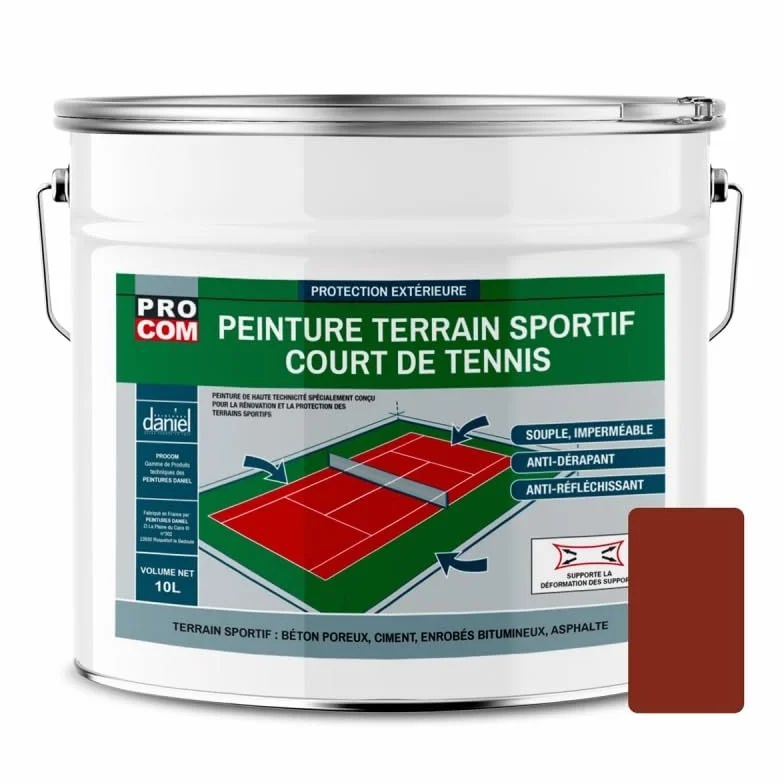 Peinture tennis terrain de sport 10 litres rénovation protection