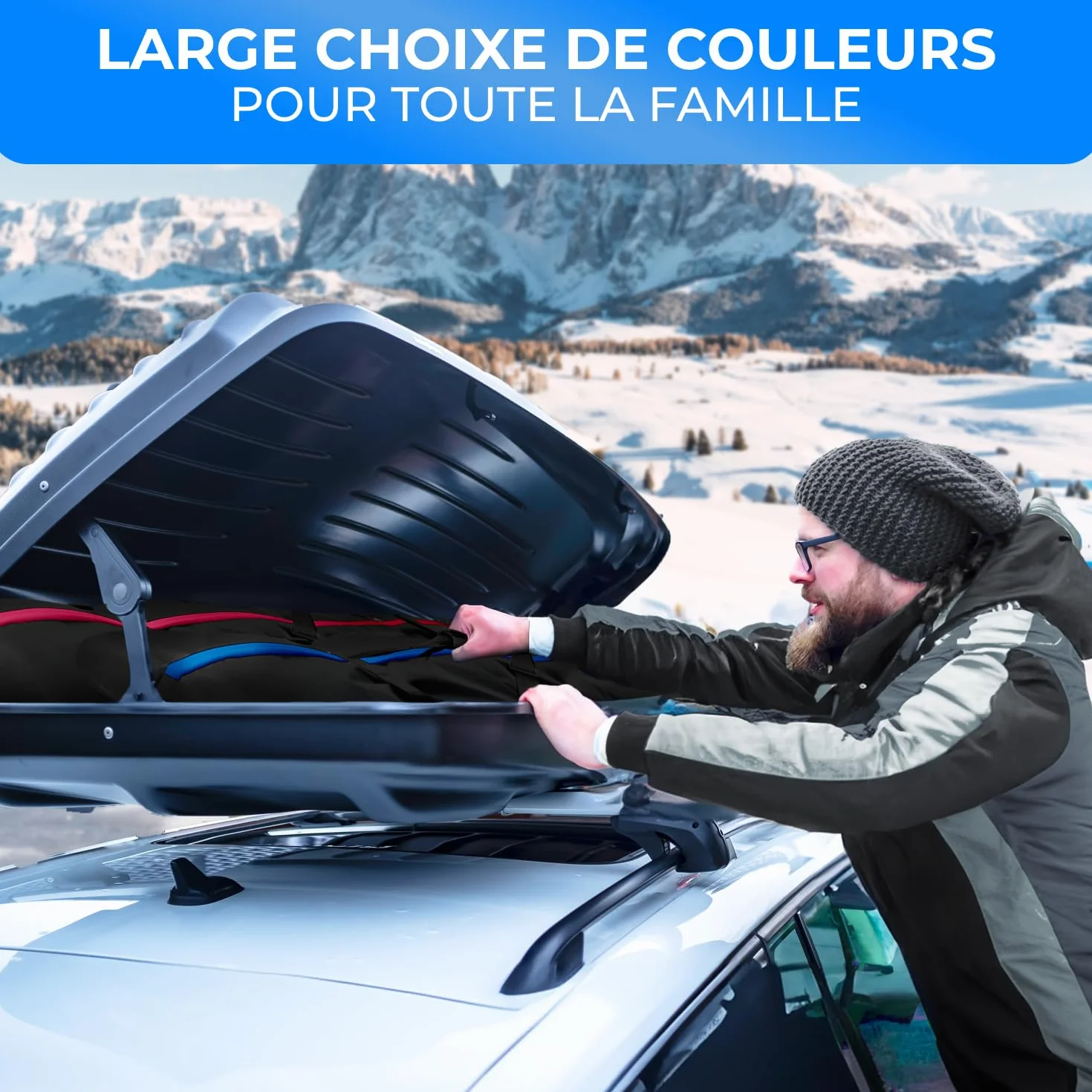STYNGARD Double Sac de Ski pour 2 Paires de Skis 200 cm - Sac à Skis Robuste avec Rembourrage imperméable Modèle Kitzbühel