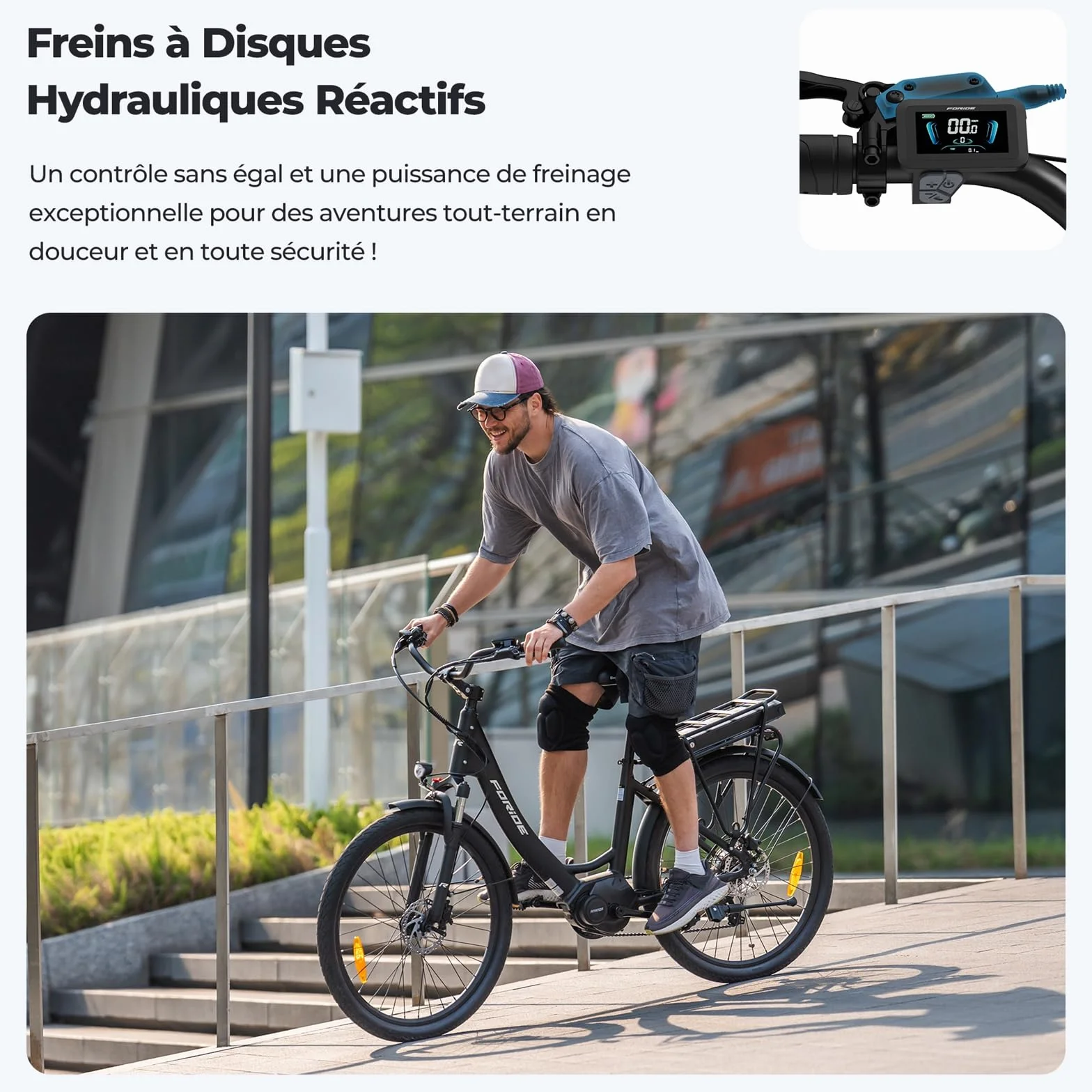 Vélos électriques Urbano 2 26 Pouces Moteur Central 36V 13AH 250W VTC Homme Femme Autonomie 100km
