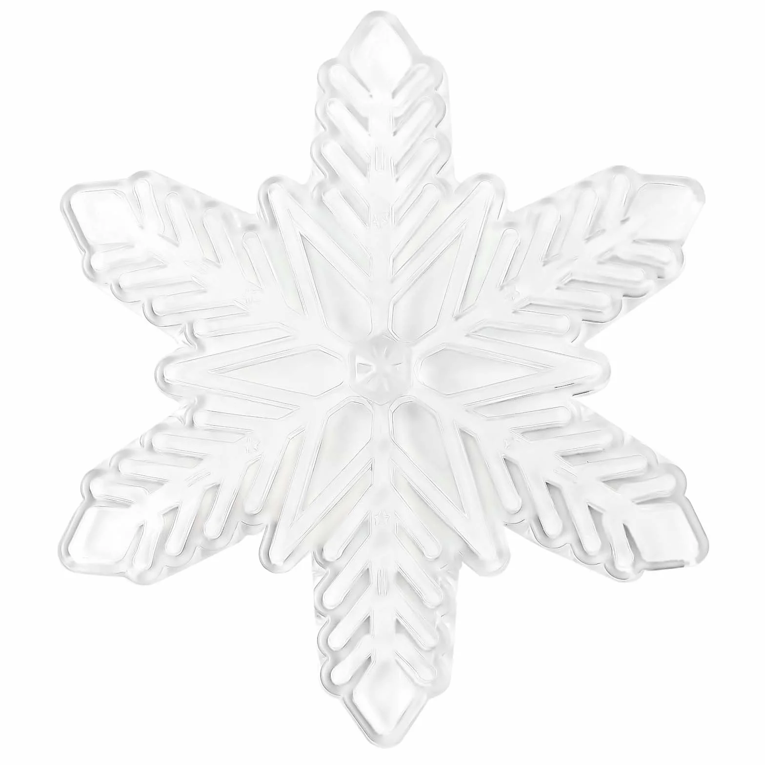 PEUTIER Stomp Pad 3D Flocon de Neige 12,7cm Transparent Antidérapant Tapis de Traction pour Snowboard