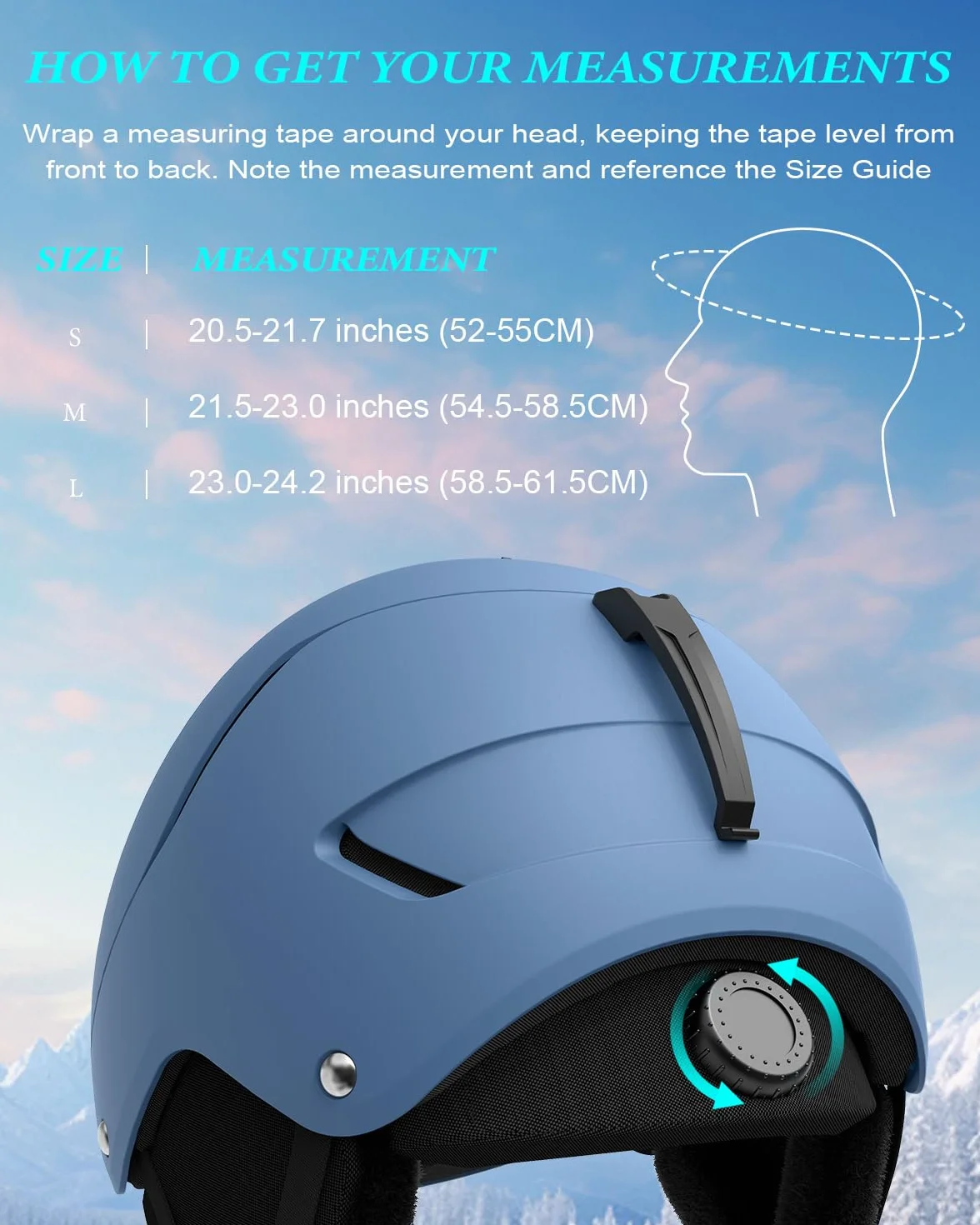 Casque de Ski,Casques de Ski Homme Femme Enfant, Casque de Snowboard avec Aérations Réglables Compatible avec Les Lunettes de Ski,Le Snowboard la Motoneige et Le Ski,Taille L/M/S.