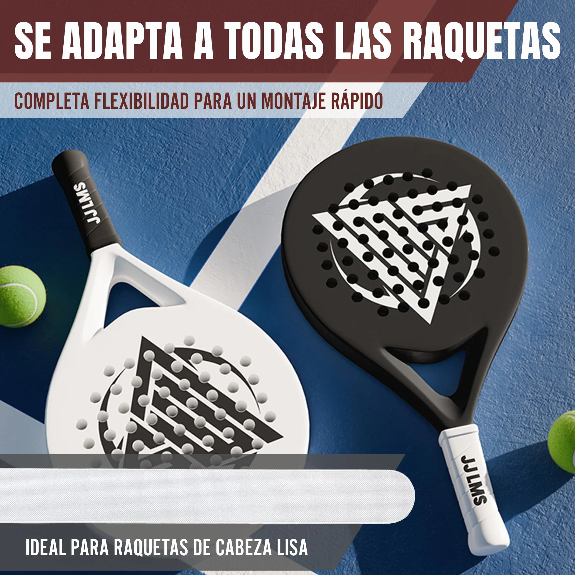 Protecteur pour raquette de padel transparent autocollant 35 x 370 mm