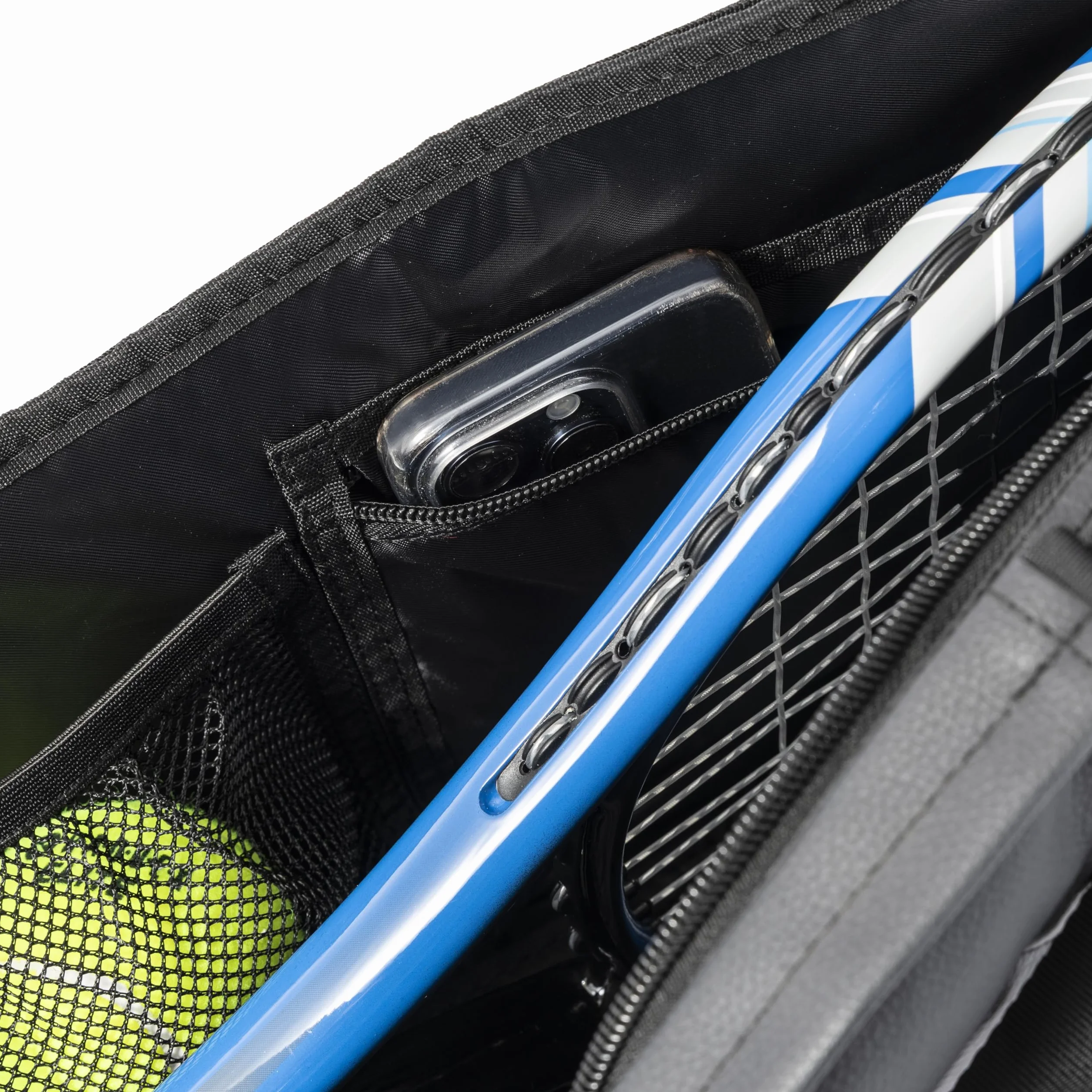 Raquex Elite Housse de protection pour raquette de tennis 2 – Sac matelassé en similicuir rembourré – Noir
