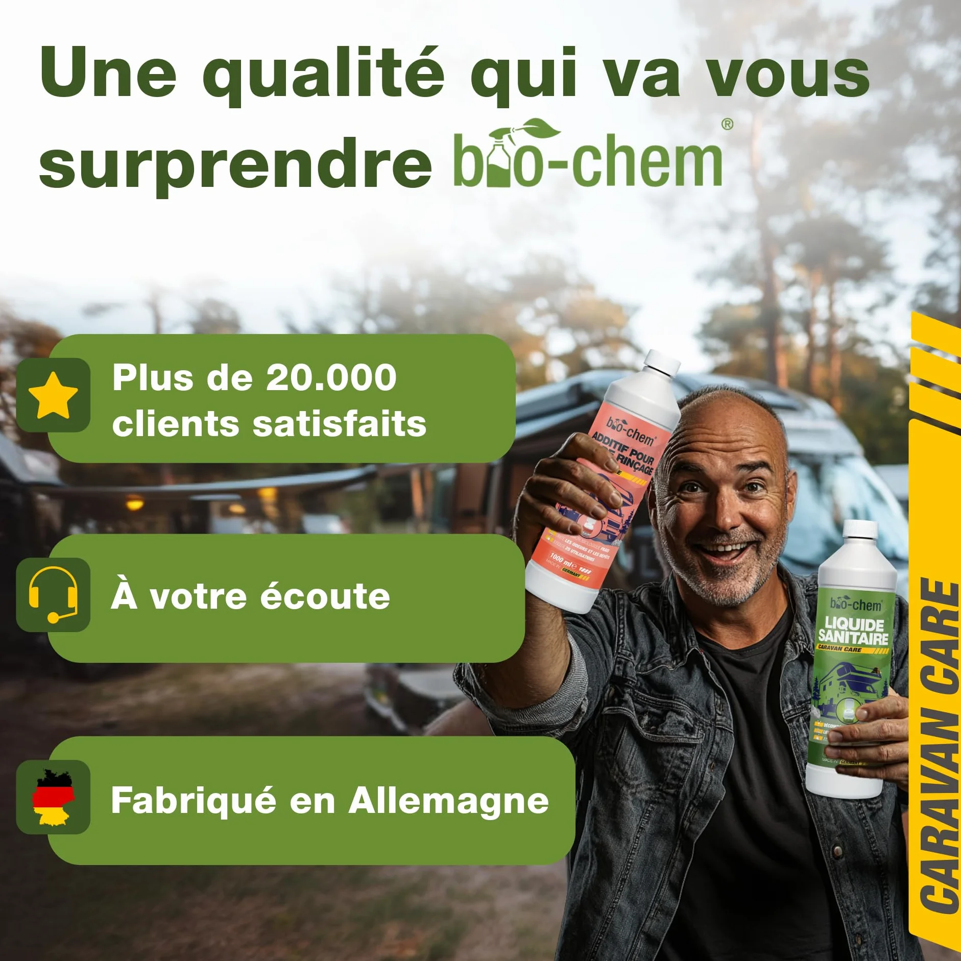 Bio-Chem Kits d'additifs hygiéniques pour Toilettes de Camping - Liquide sanitaire, additif pour eau de rinçage