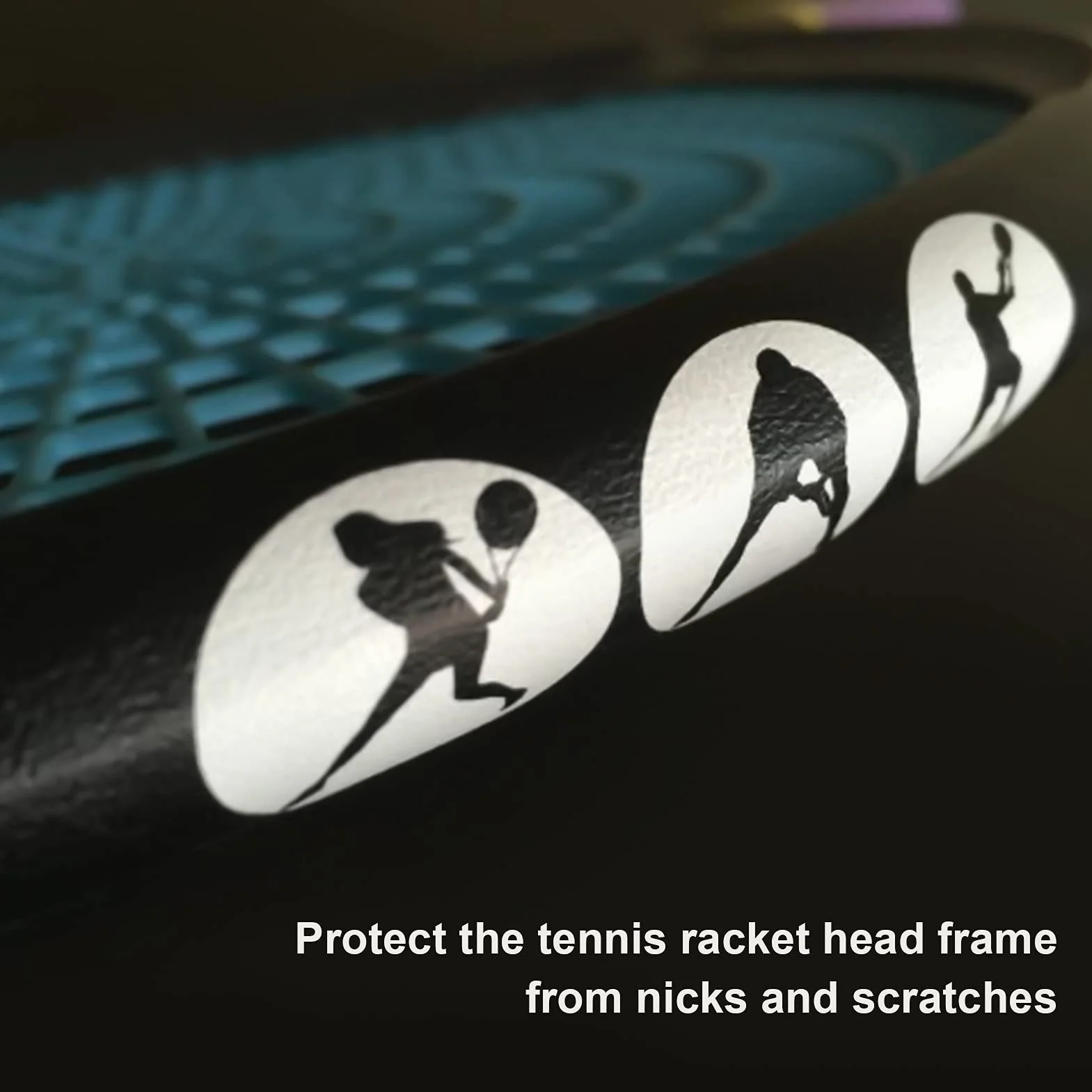 OUKENS Bande Anti-Rayures Tête Raquette Tennis Protection PU Cadre