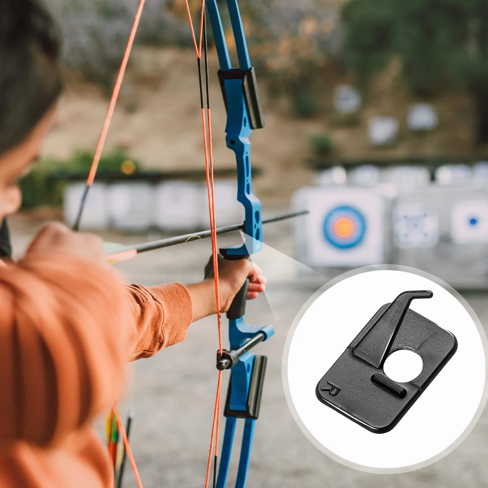 Repose-flèches pour arc recourbé, support en plastique pour arcs composés, noir adhésif, accessoires de visée chasse droitiers