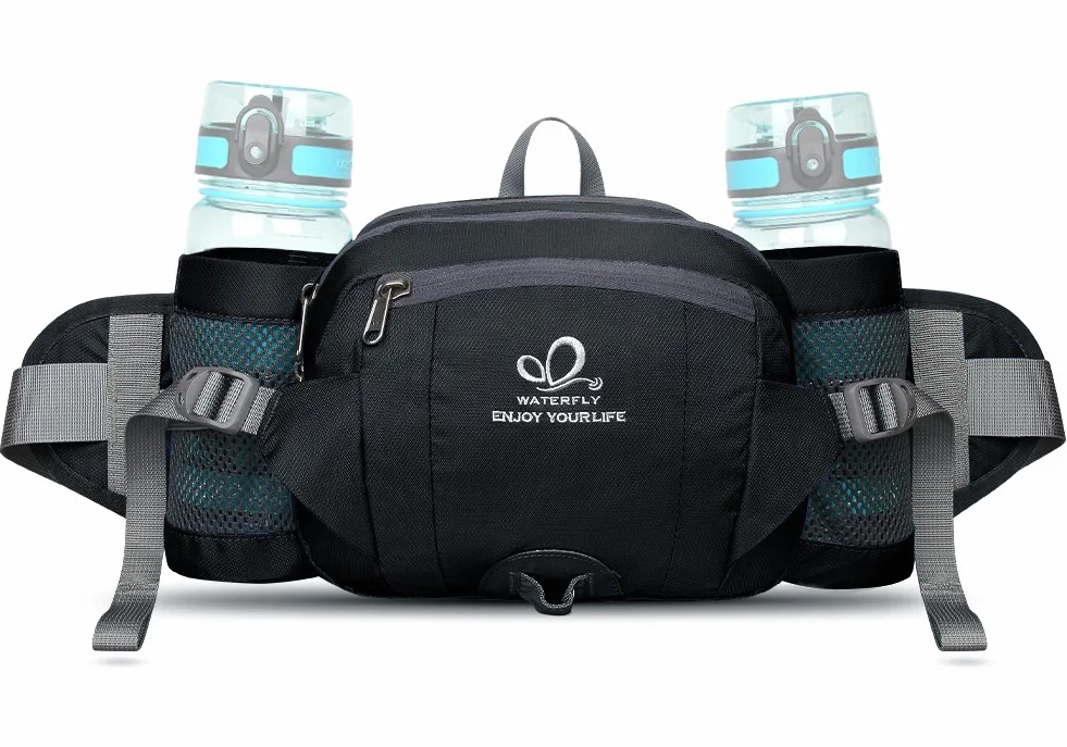Waterfly Sac Banane Porte Bouteille Sac Ceinture Banane Homme Femme pour Sport Voyage Randonnée Cyclisme