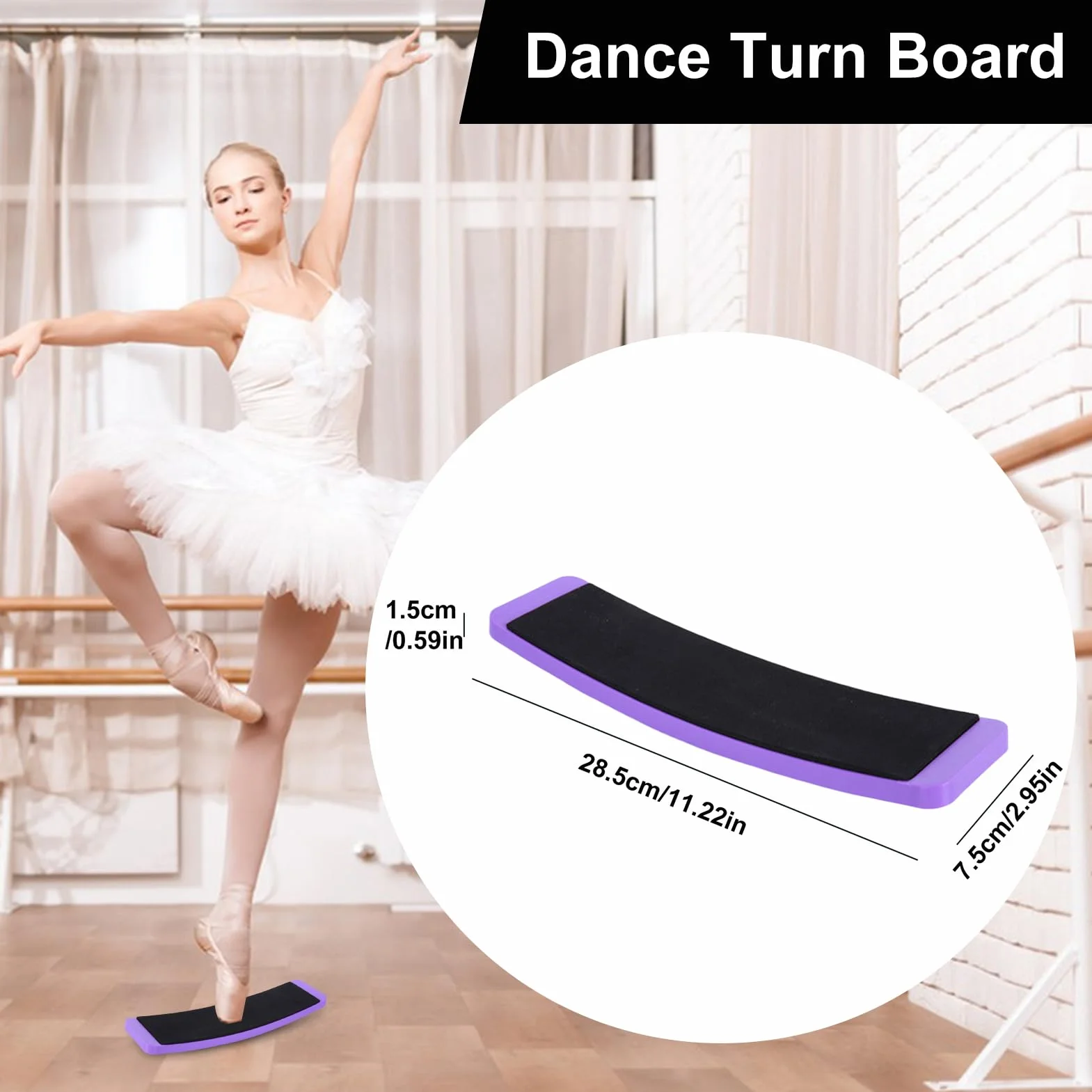 Planche Tournante De Danse Nylon EVA Portable Entraînement Équilibre Pieds Spinner Patinage Artistique