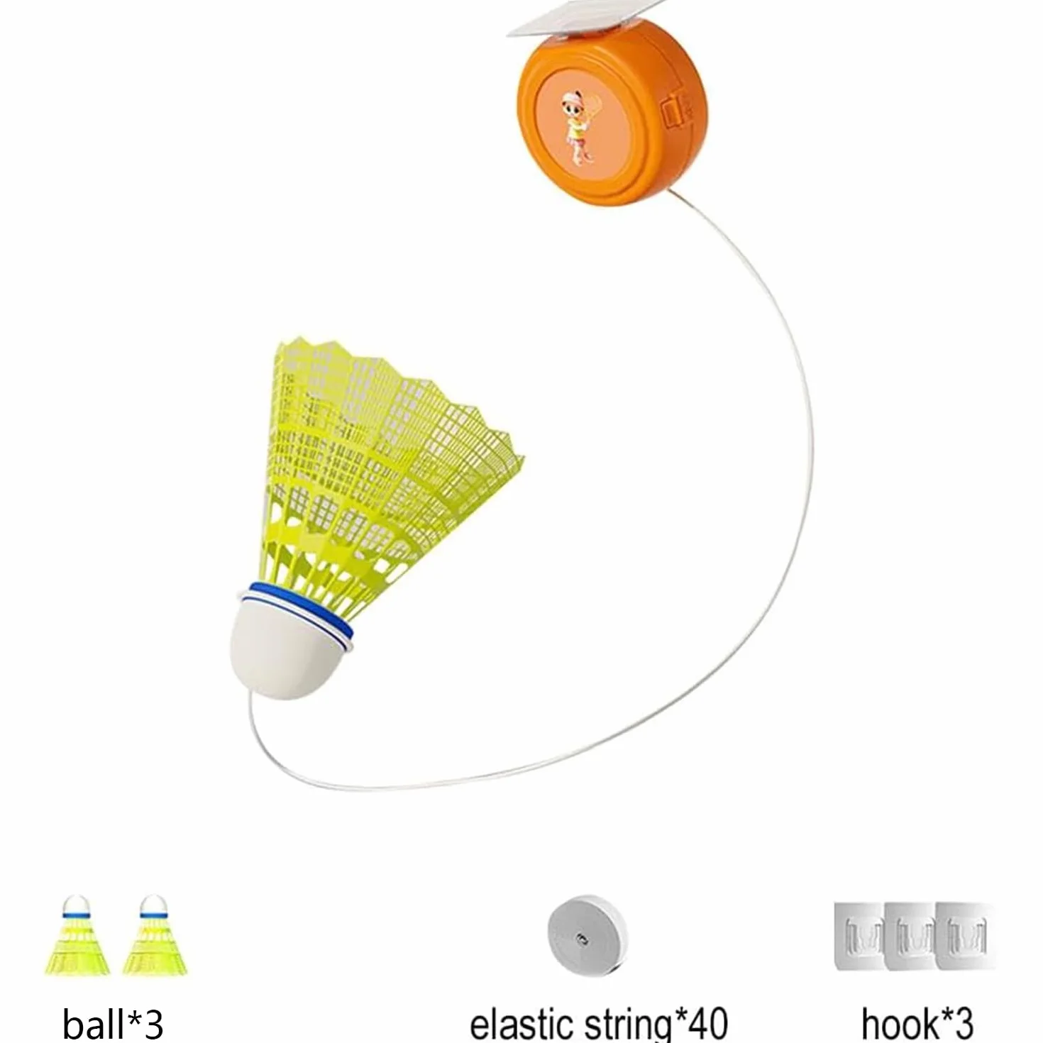 Entraîneur de badminton portable avec rebond, équipement d'entraînement unique