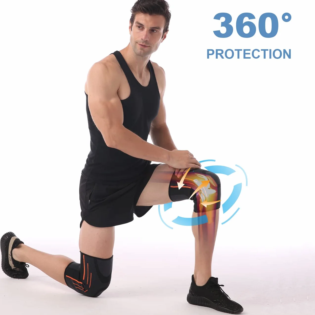 Dualeco Genouillère Sport Antidérapant Respirant 1 Paire