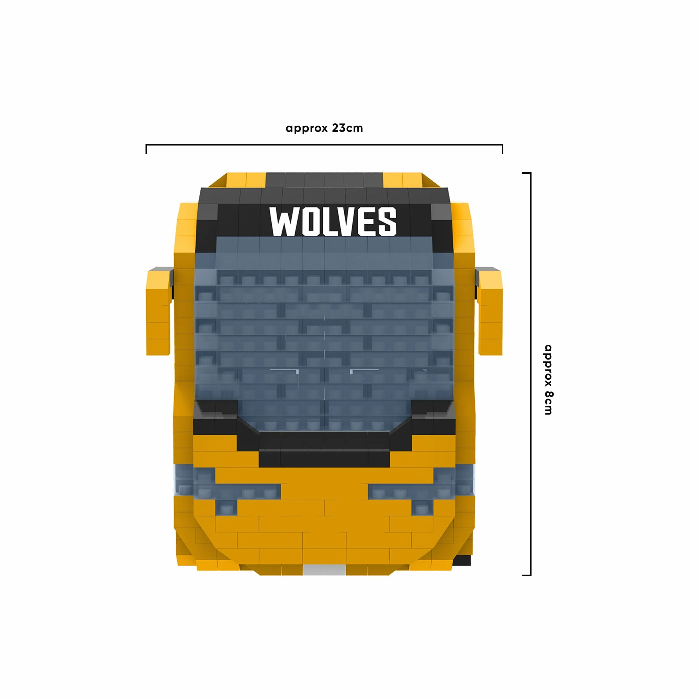 FOCO Licence officielle Wolverhampton Wanderers FC BRXLZ 3D Bricks Jouet de construction bus football