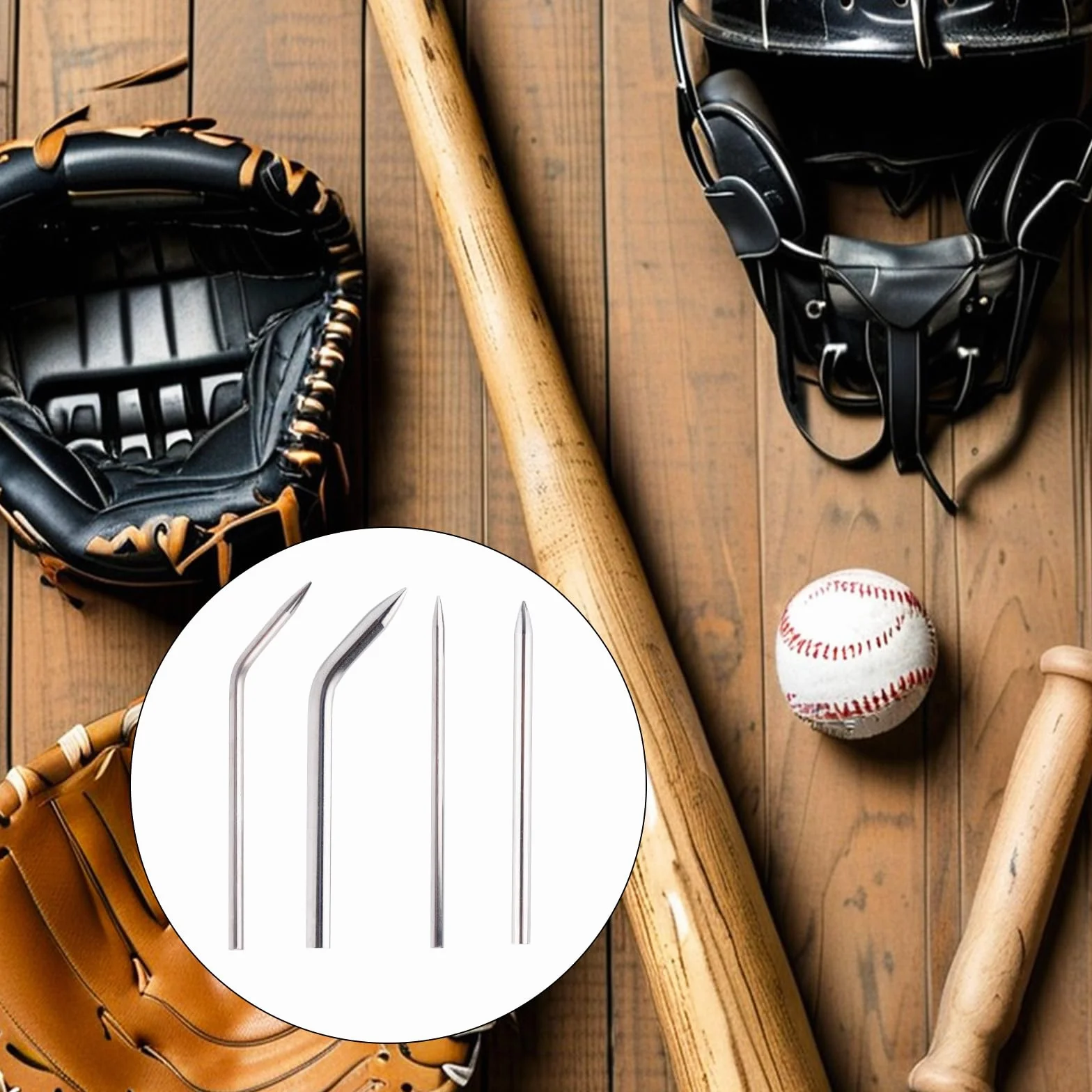 Aiguilles Laçage Gants Baseball 8pcs Acier Inoxydable 4 Styles Courbées Réparation Cuir