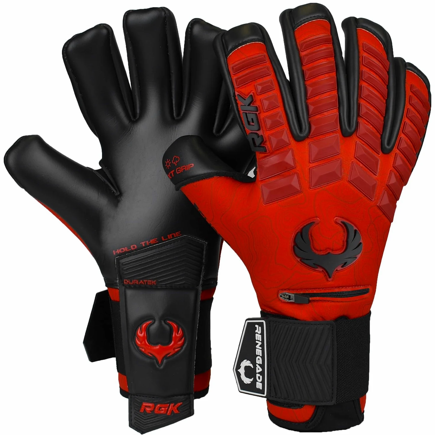 Renegade GK Gants de Gardien de But Eclipse Professional avec Microbe-Guard (Tailles 7-12, 6 Modes) Fingersaves & 4+3MM EXT Contact Grip | Adhérence Maximale Et Protection | Adulte, Jeunes