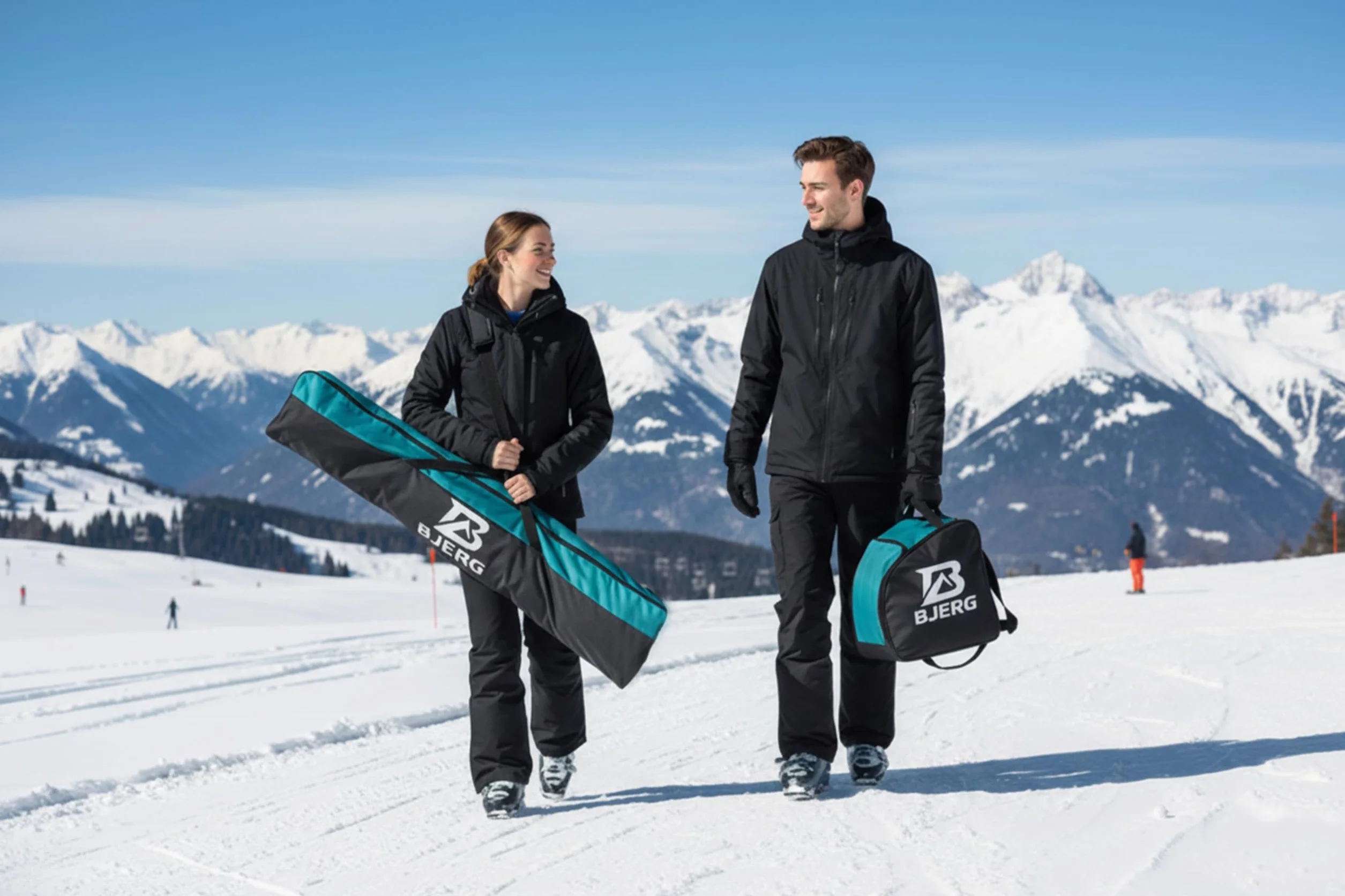 BJERG Sac de ski et sac à chaussures imperméable – Ensemble transport ski – Fabriqué en UE