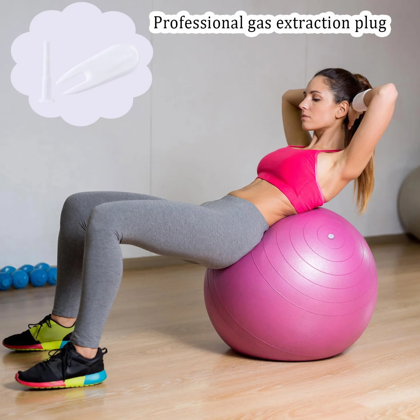 Kit de Remplacement de Bouchon de Ballon d'exercice 40 Pcs Gym Ball Plug Adaptateur de Prise d'air