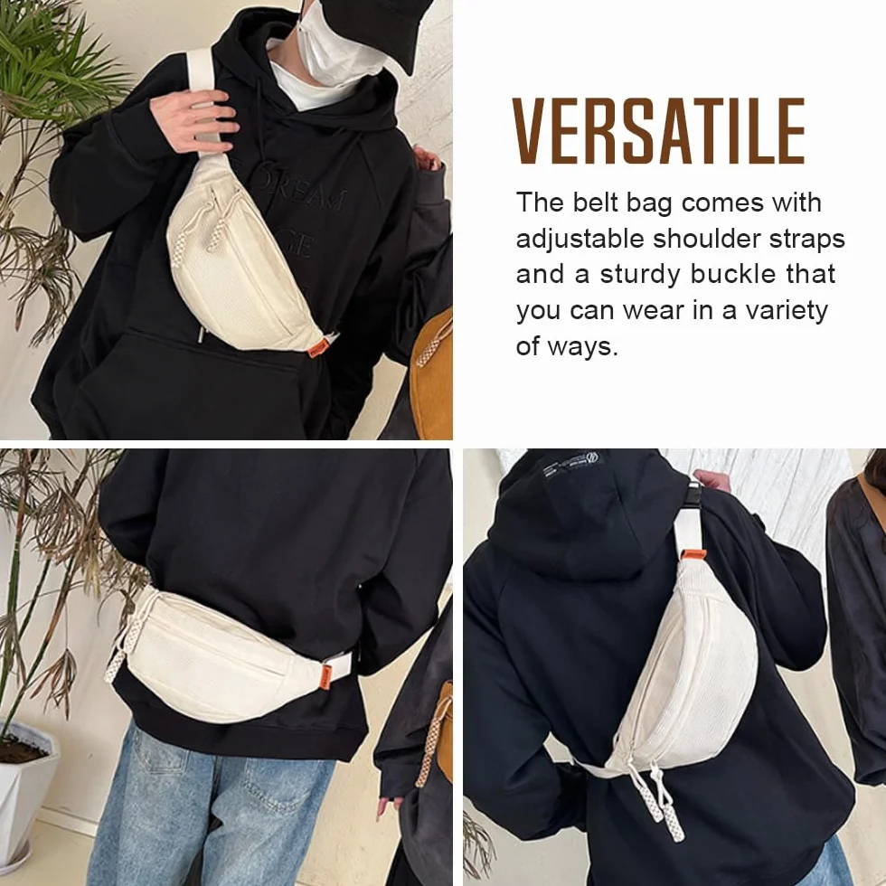 Sac à Bandoulière pour Femme Tendance Banane Réglable Ceinture Hanche
