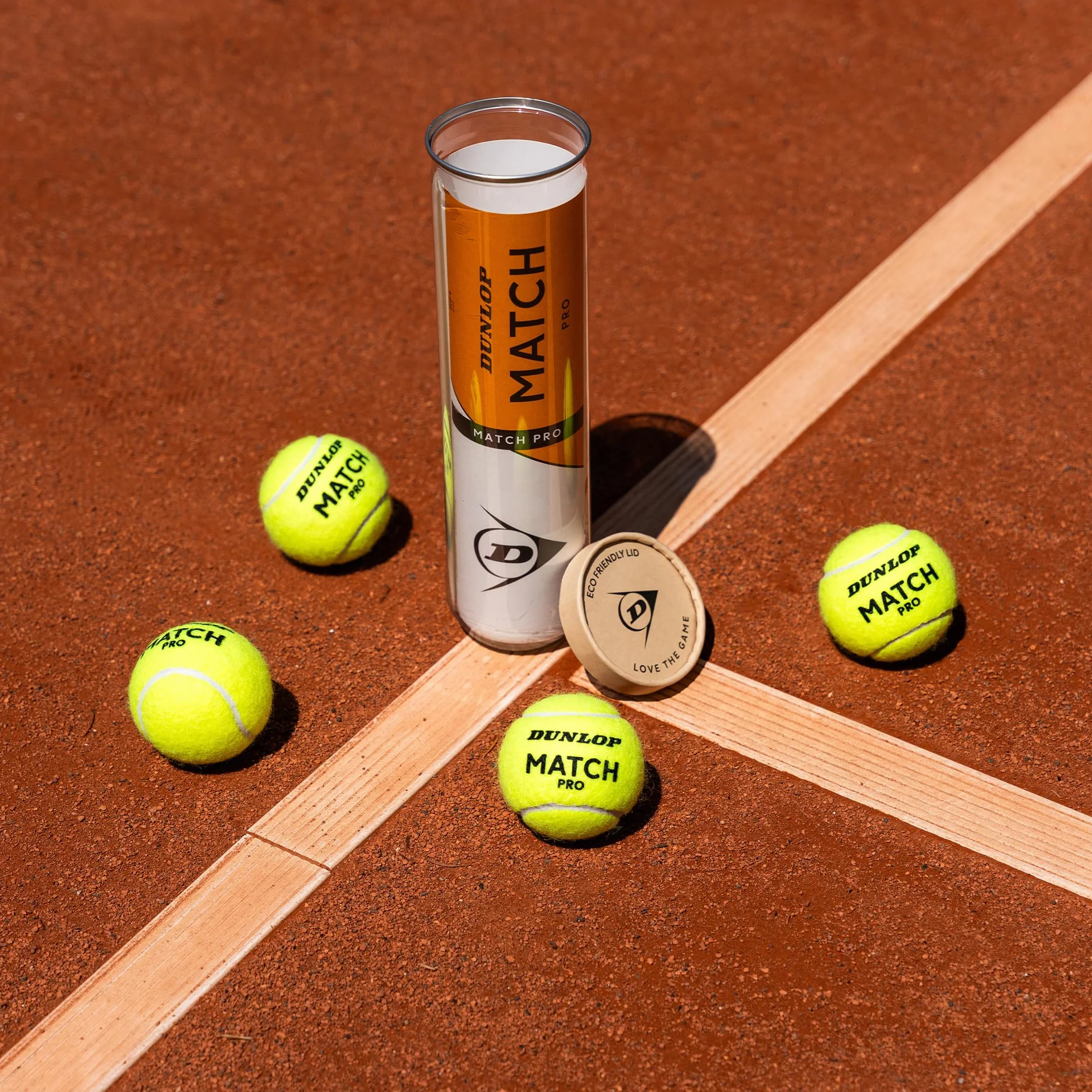 Dunlop Match Pro Tennis Ball for Sand, Hard Court & Lawn