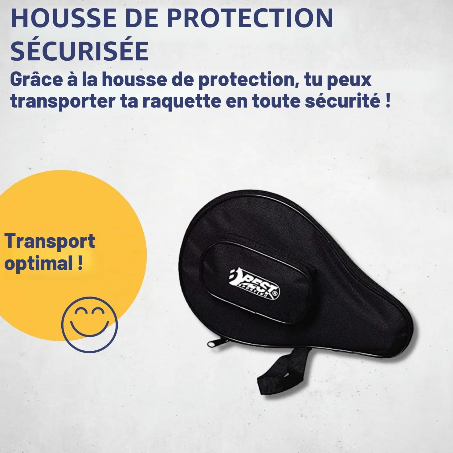 Housse de Raquette de Sport avec Pochette de Balles