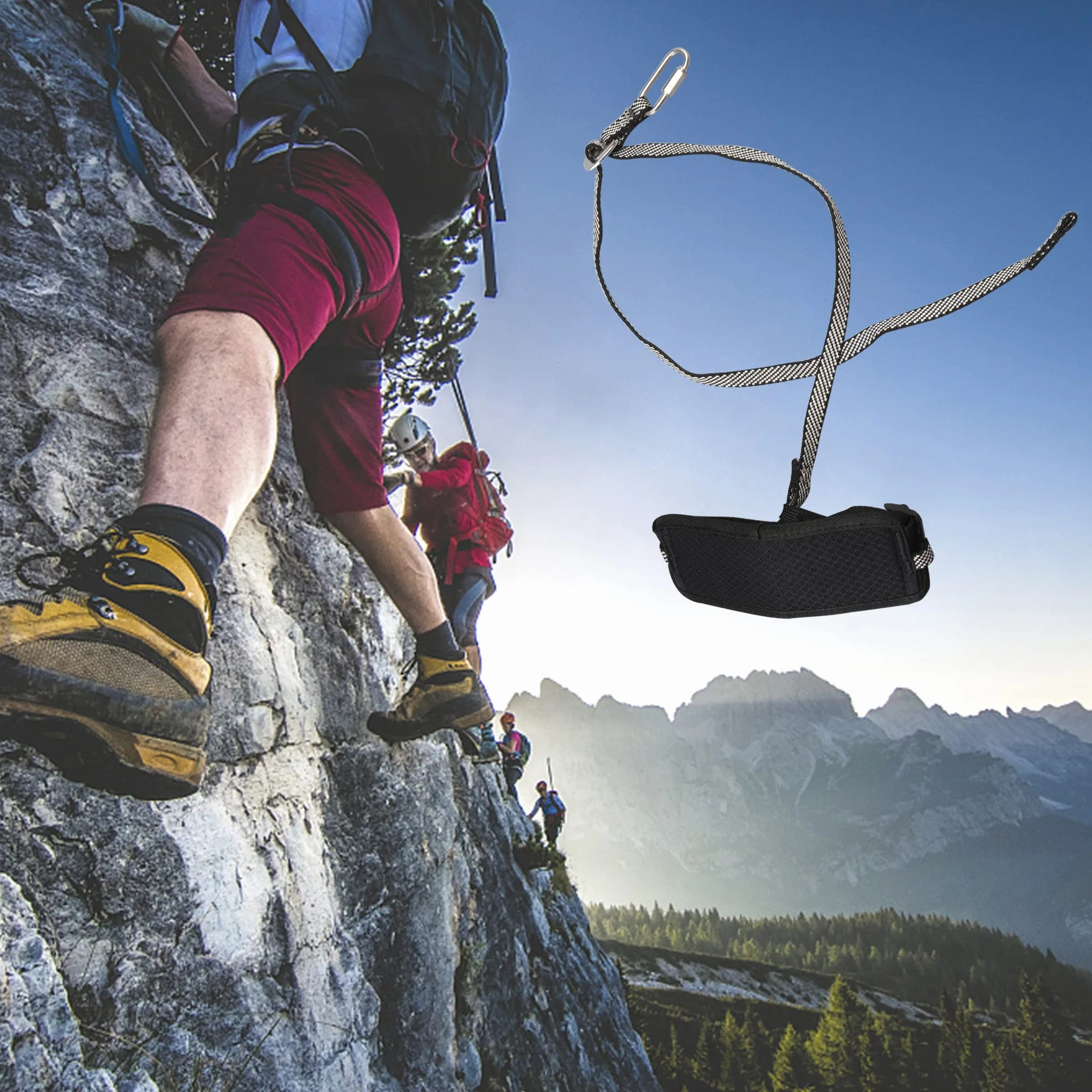 SOB Pied Ascender Alpinisme Pédale Réglable Escalade Sécurité Boucle Corde Ceinture