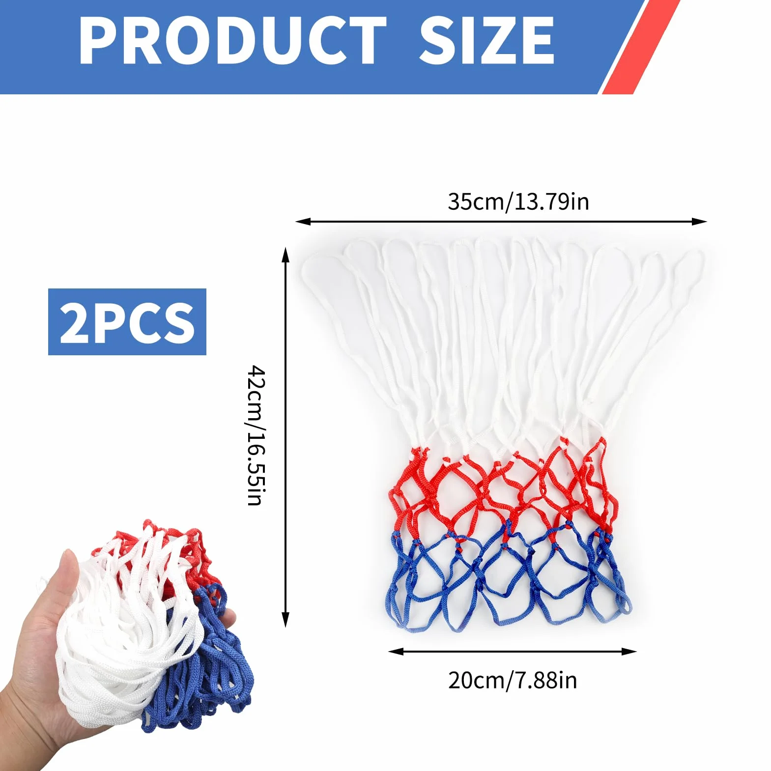 Filet Basket en Polyester, Filet Basket Exterieur, Remplacement Durable pour Panier Standard, Usage Intérieur et Extérieur