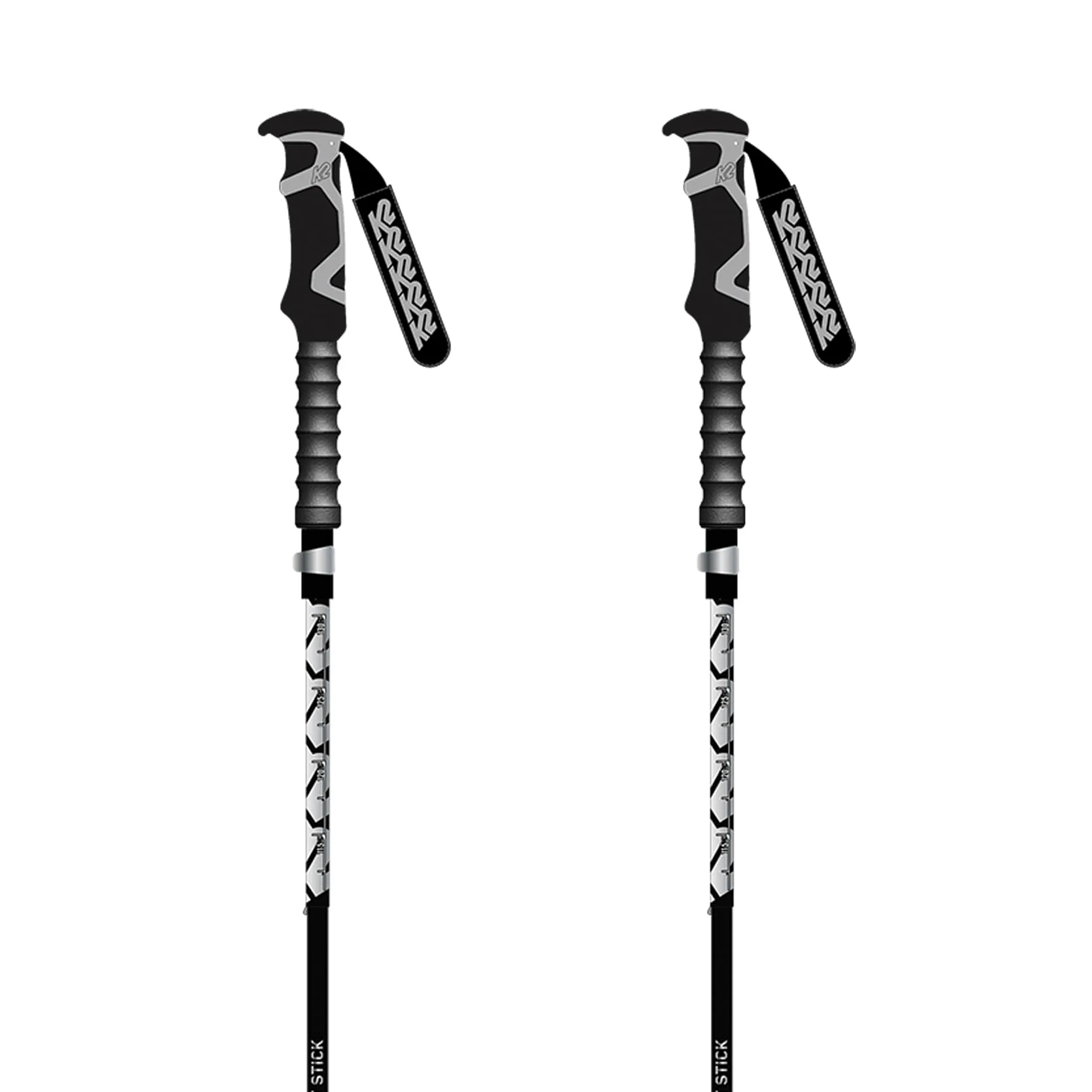 K2 Skis Swift Stick, bâton de Ski Unisexe - Adulte, Black, 105-135 cm - 10G3034.1.1.105-135