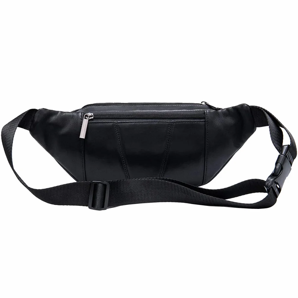 Sac Banane en Cuir pour Homme Femme Voyage Course Randonnée Camping