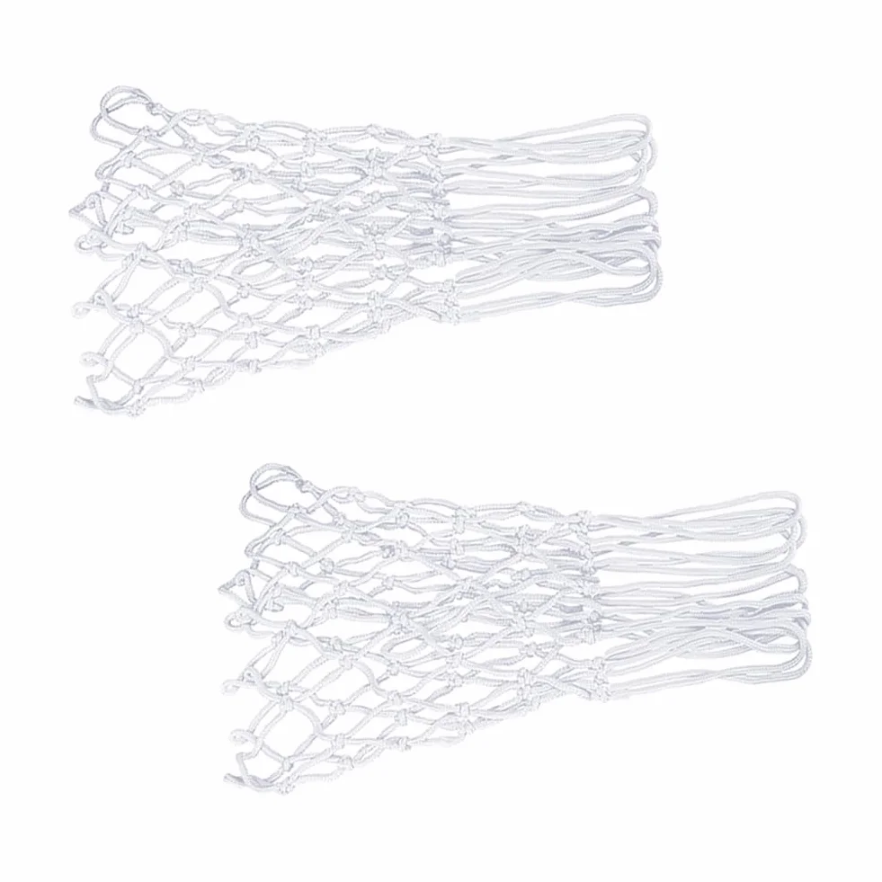 Lot de 2 mini filets de basket-ball de rechange en nylon à 8 boucles