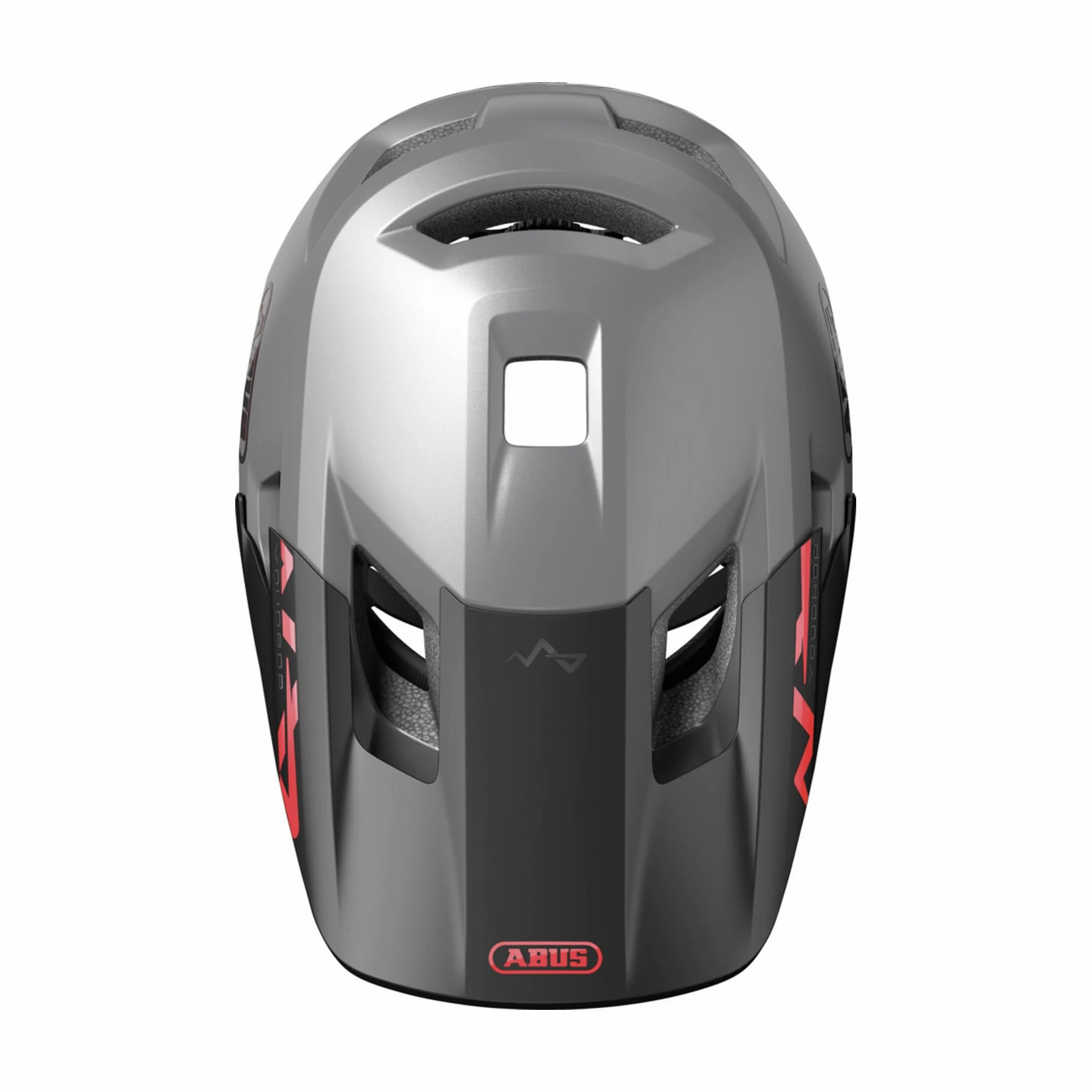 ABUS MTB-Helm YouDrop - Casque de vélo pour enfants et adolescents - pour le quotidien ou les tours sur le terrain - avec place pour une tresse - Argent, taille S