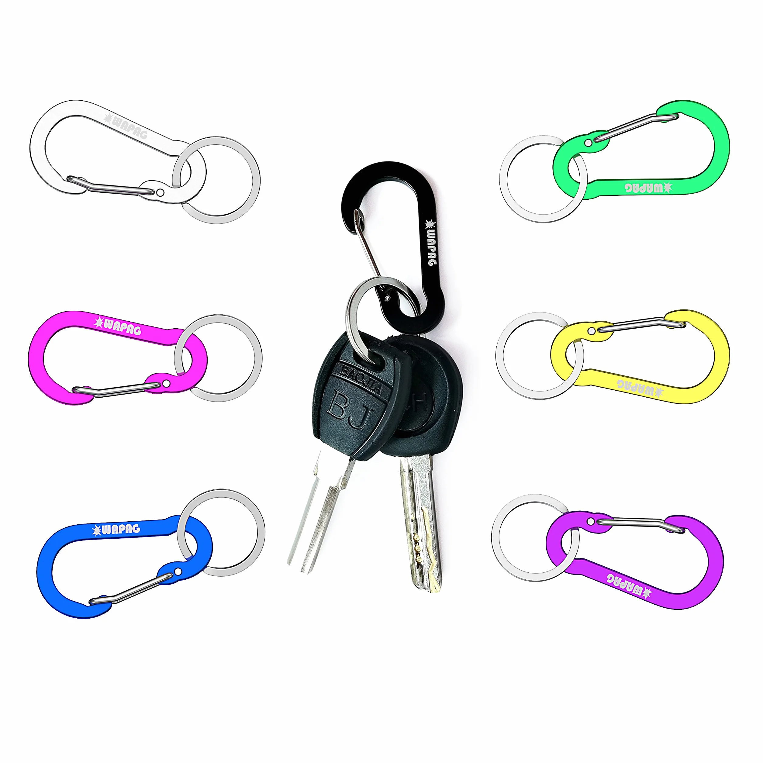 WAPAG Mousquetons Porte Clés 5cm Clip Crochet Camping Randonnée