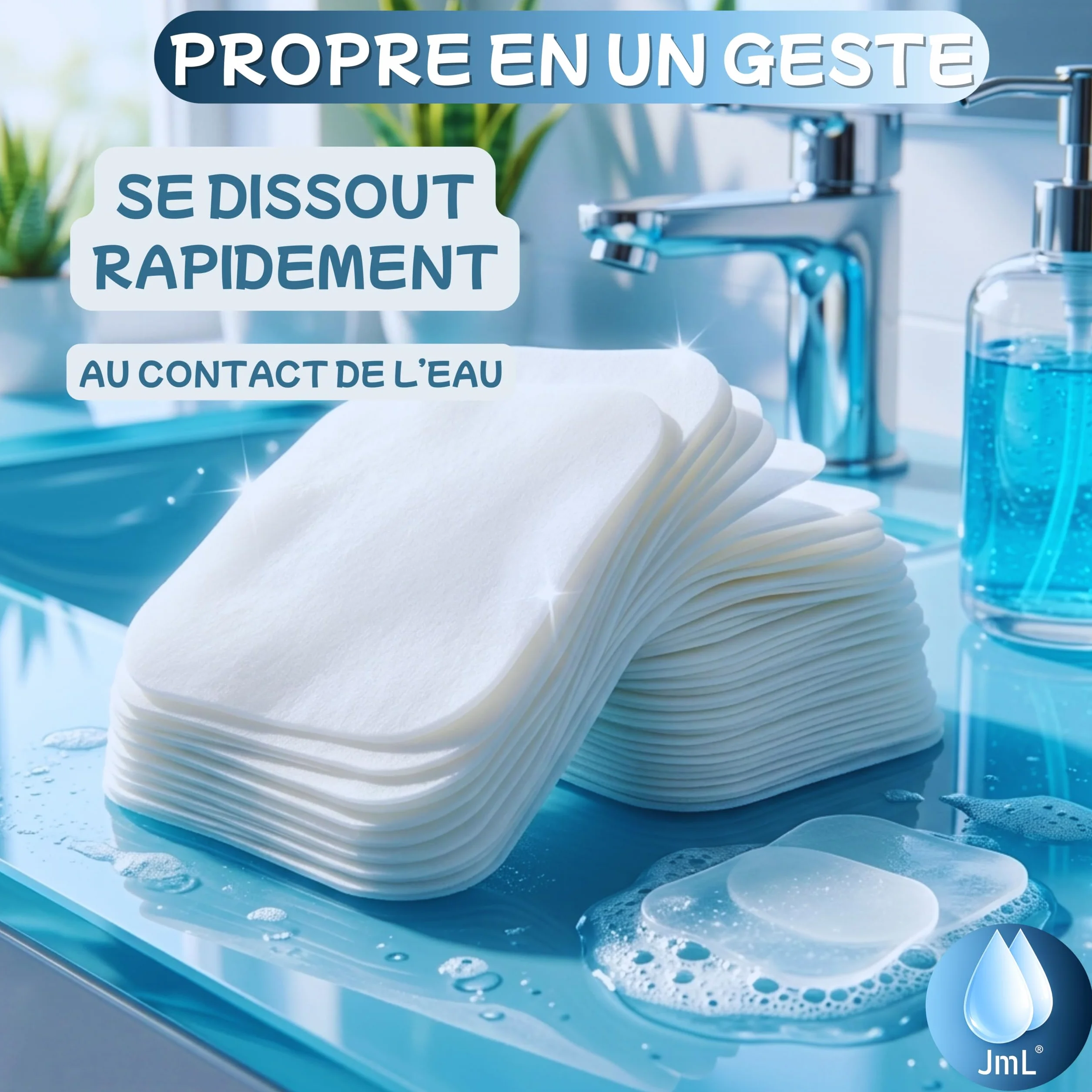 Savon Hydrosoluble pour Mains JaMoonLBV JmL® 200 Feuilles