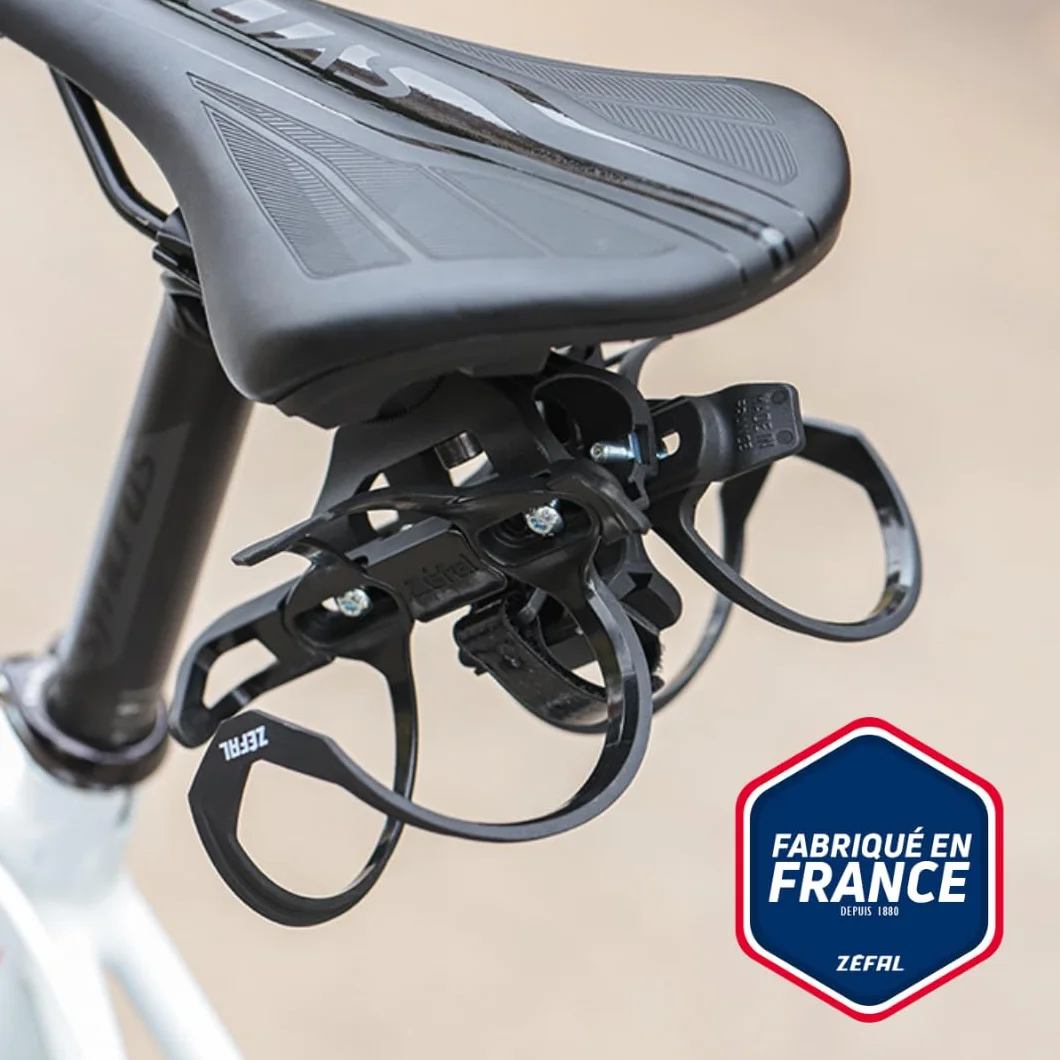 Zéfal Tri Bottle Cage Set Double Porte-Bidon de Selle Vélo Triathlon Noir Taille Unique