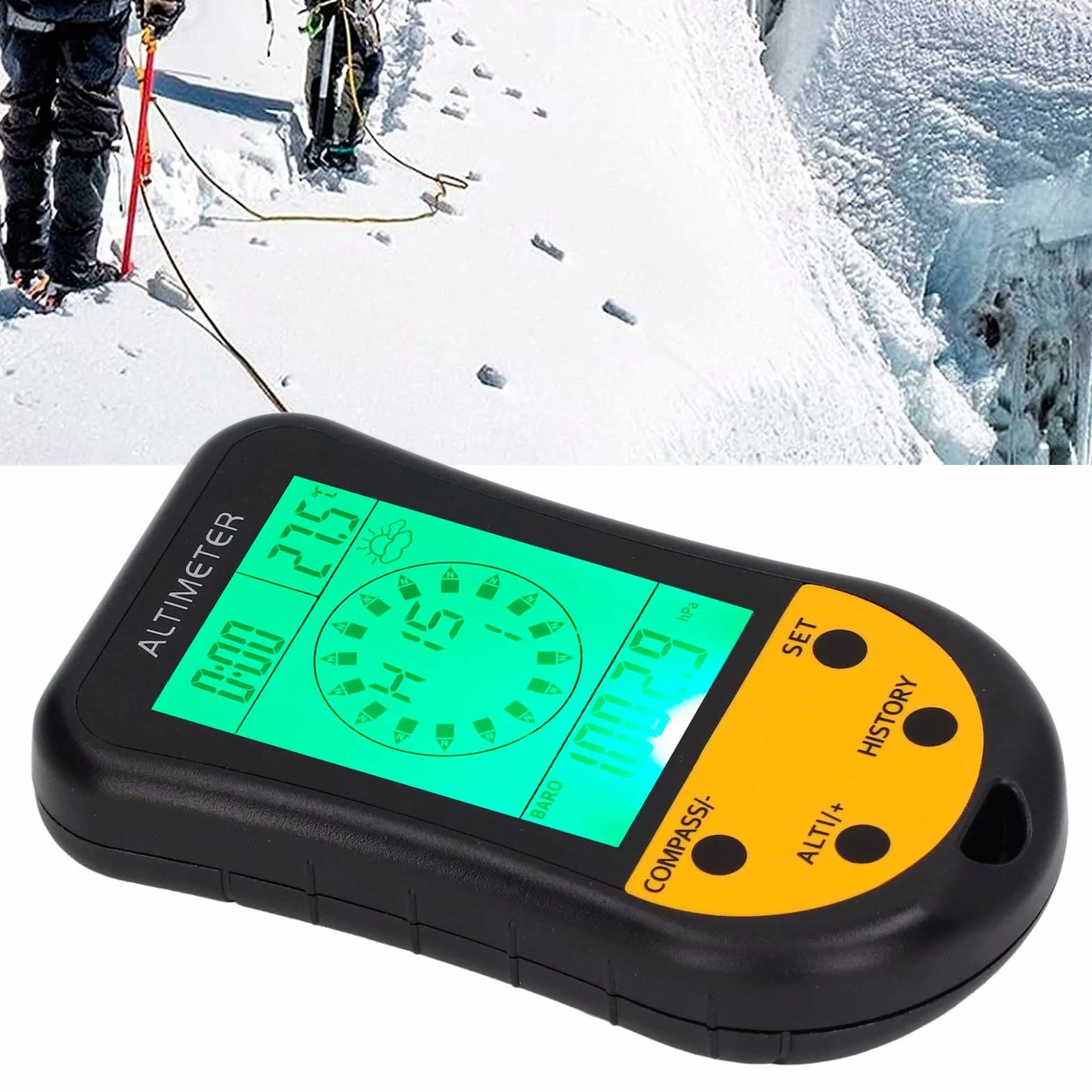 Altimètre Numérique 8 en 1 Baromètre Multifonction Thermomètre Météo Capteur Portable