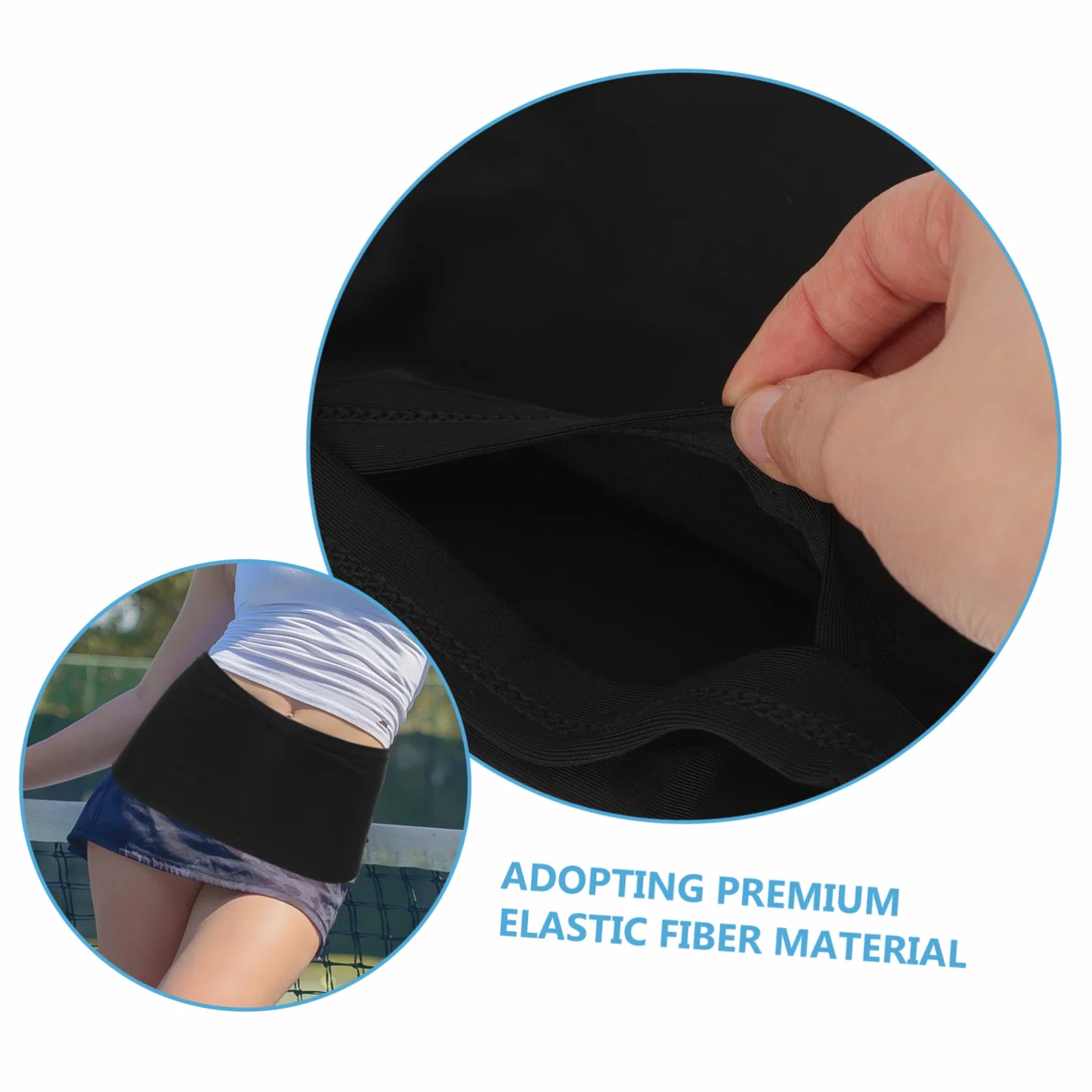 BESPORTBLE Banane de Tennis Balle de Tennis de Tennis pour Poche Sportif Accessoire Tennis Accessoires Tennis de balles de Golf Organisateur de balles de Golf Spandex Black