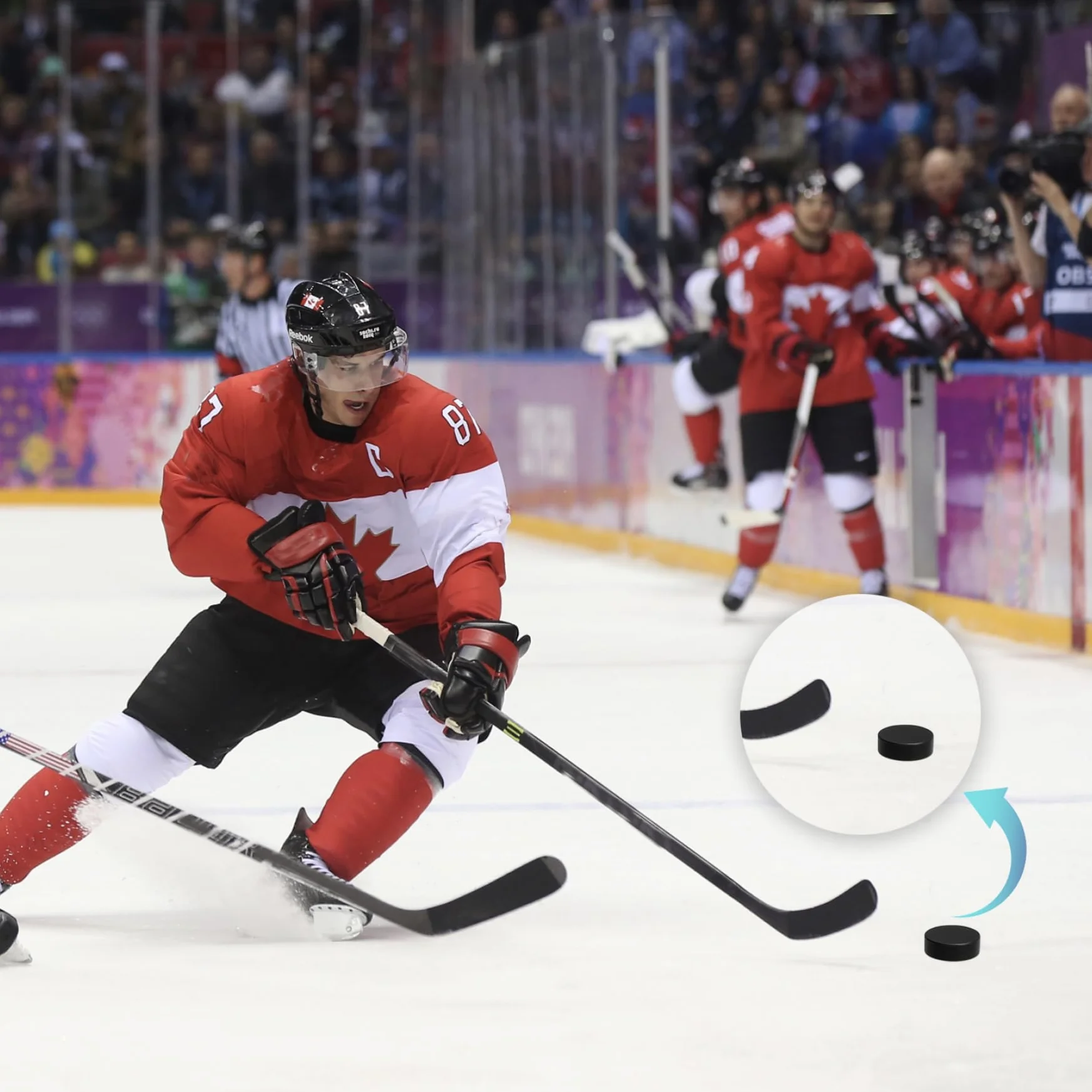 Lot de 4 palets de hockey sur glace en mousse noirs pour entraînement intérieur