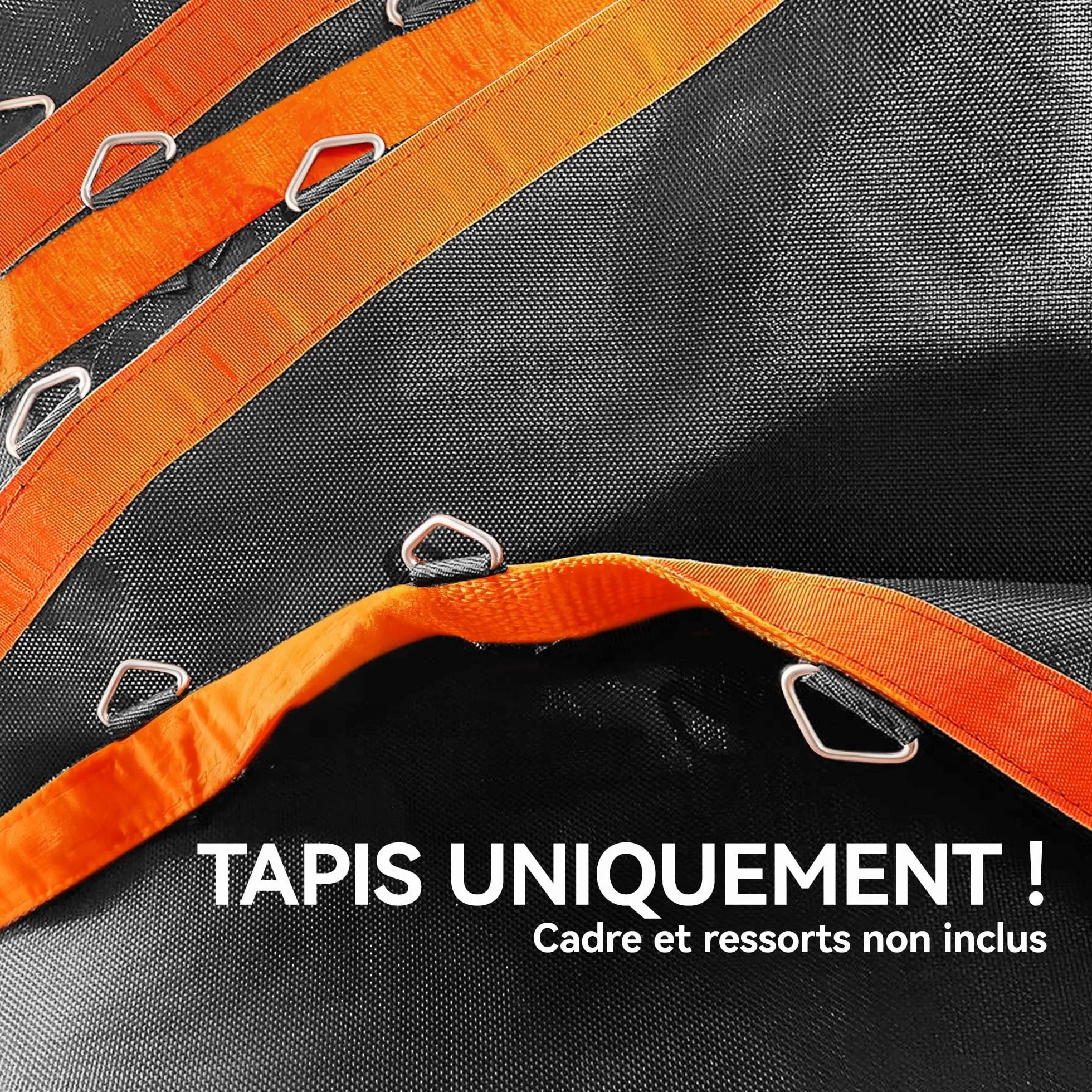 SPORTNOW Tapis de Rechange pour Trampoline avec Outil de Traction à Ressort et Crochets en V