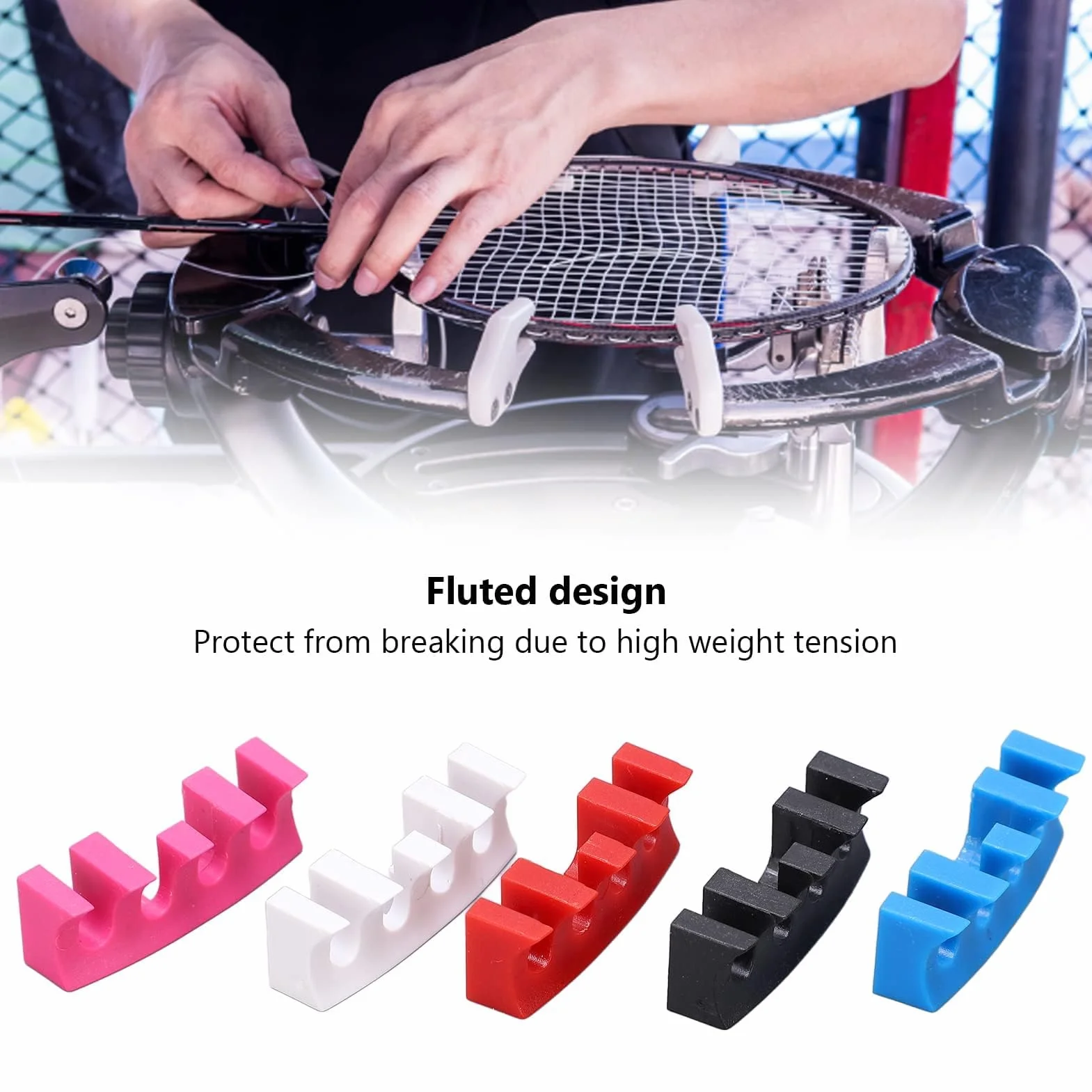 Agatige 5Pcs Répartiteurs de Charge pour Raquettes de Badminton, Protecteur de Cordage