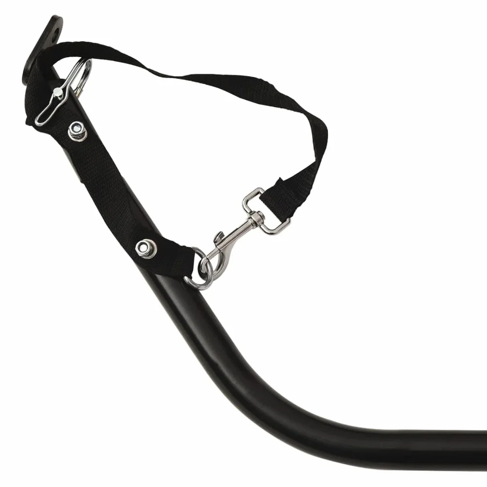 Remorque de Vélo vidaXL Chariot de Transport avec Barre d'Attelage 45 kg Noir et Orange