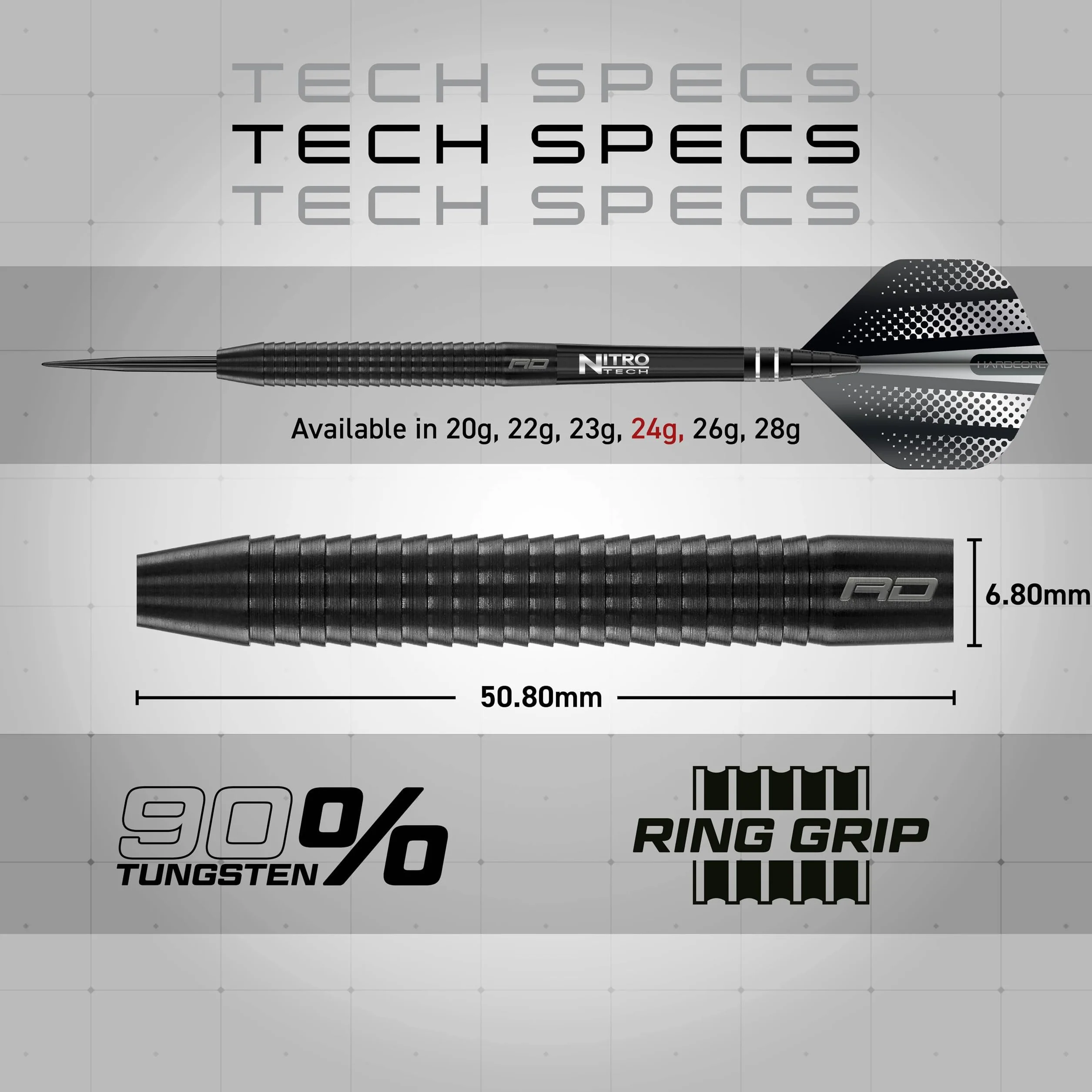 RED DRAGON Fléchettes 85% Tungstène 20g-28g Acier/Plastique Razor Edge Steeltip Softip